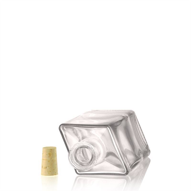 500 ml Glasflasche «Riva», rautenförmig, Mündung: Kork