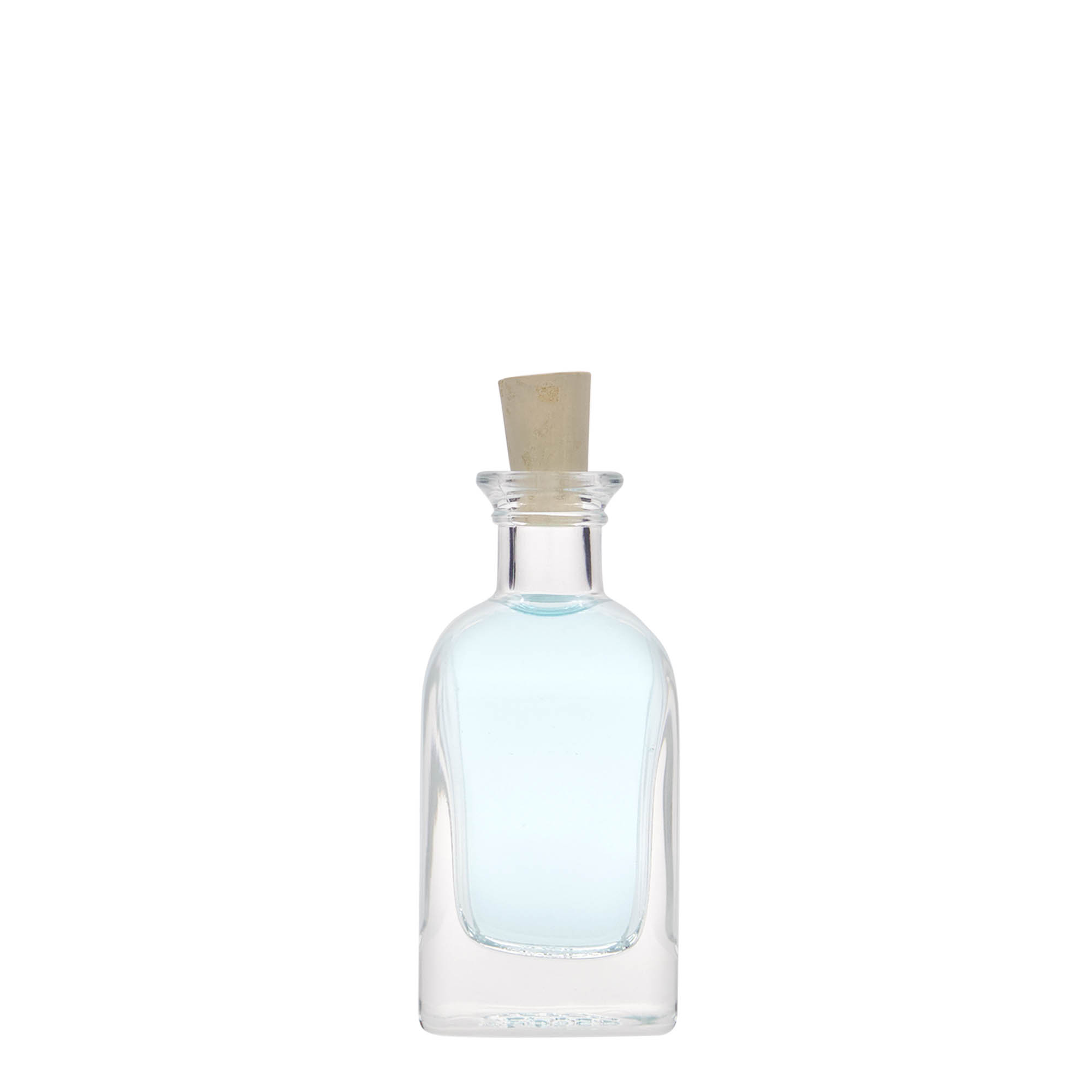 40 ml Glasflasche Apotheker Carré, quadratisch, Mündung: Kork 40 ml Glasflasche Apotheker Carré, quadratisch, Mündung: Kork