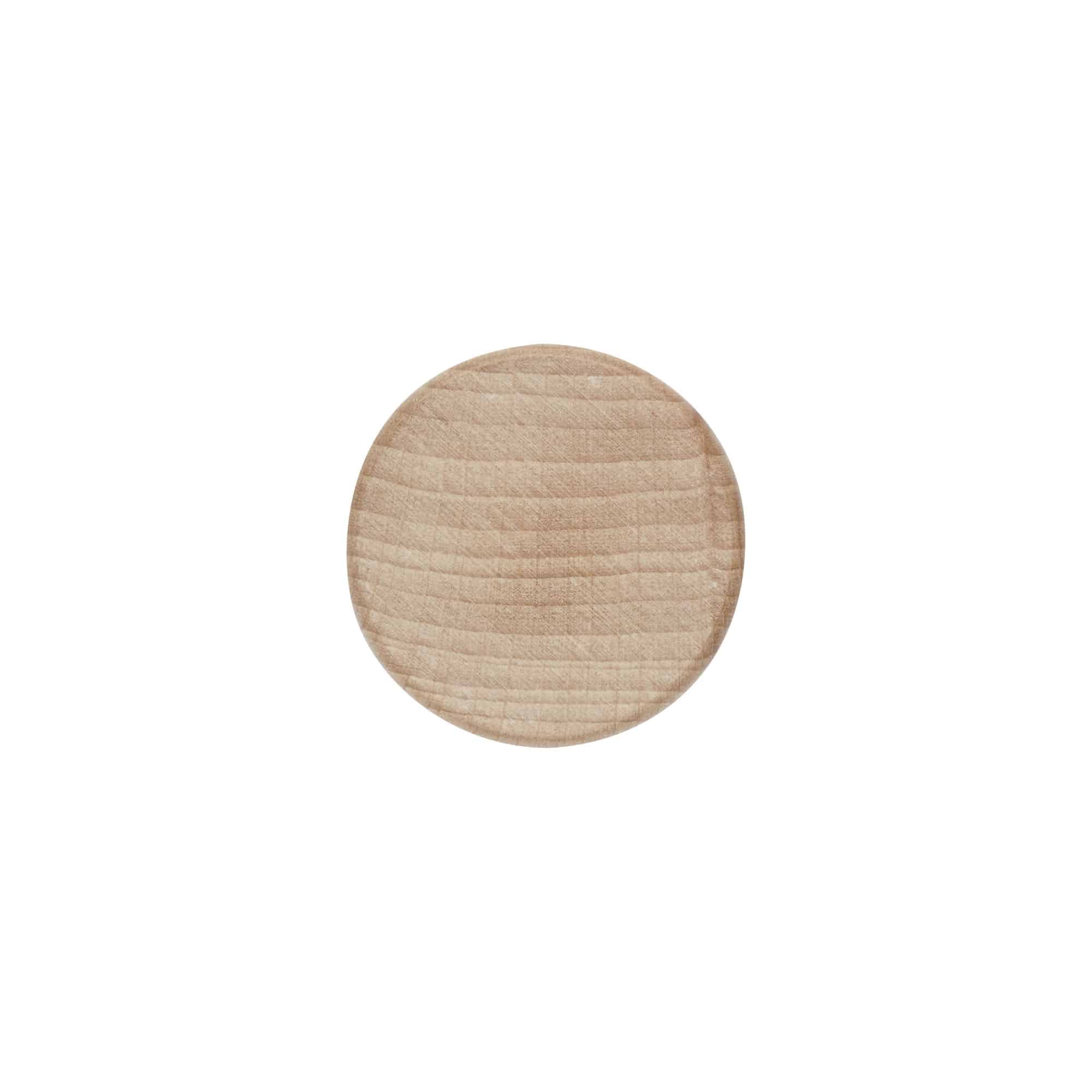 Schraubverschluss, Holz, beige, für Mündung: GPI 28/400