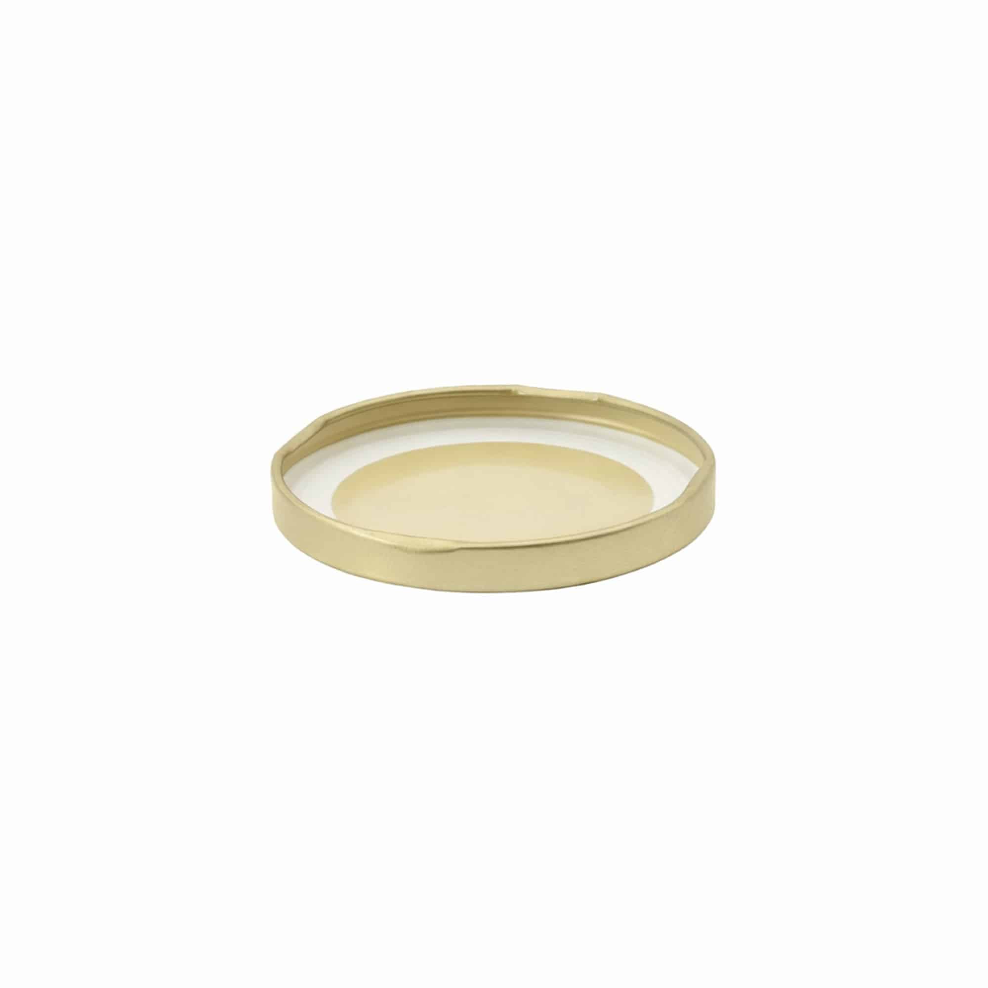 Twist-off-Deckel, Weissblech, sterilisierbar, gold, für Mündung: TO 66