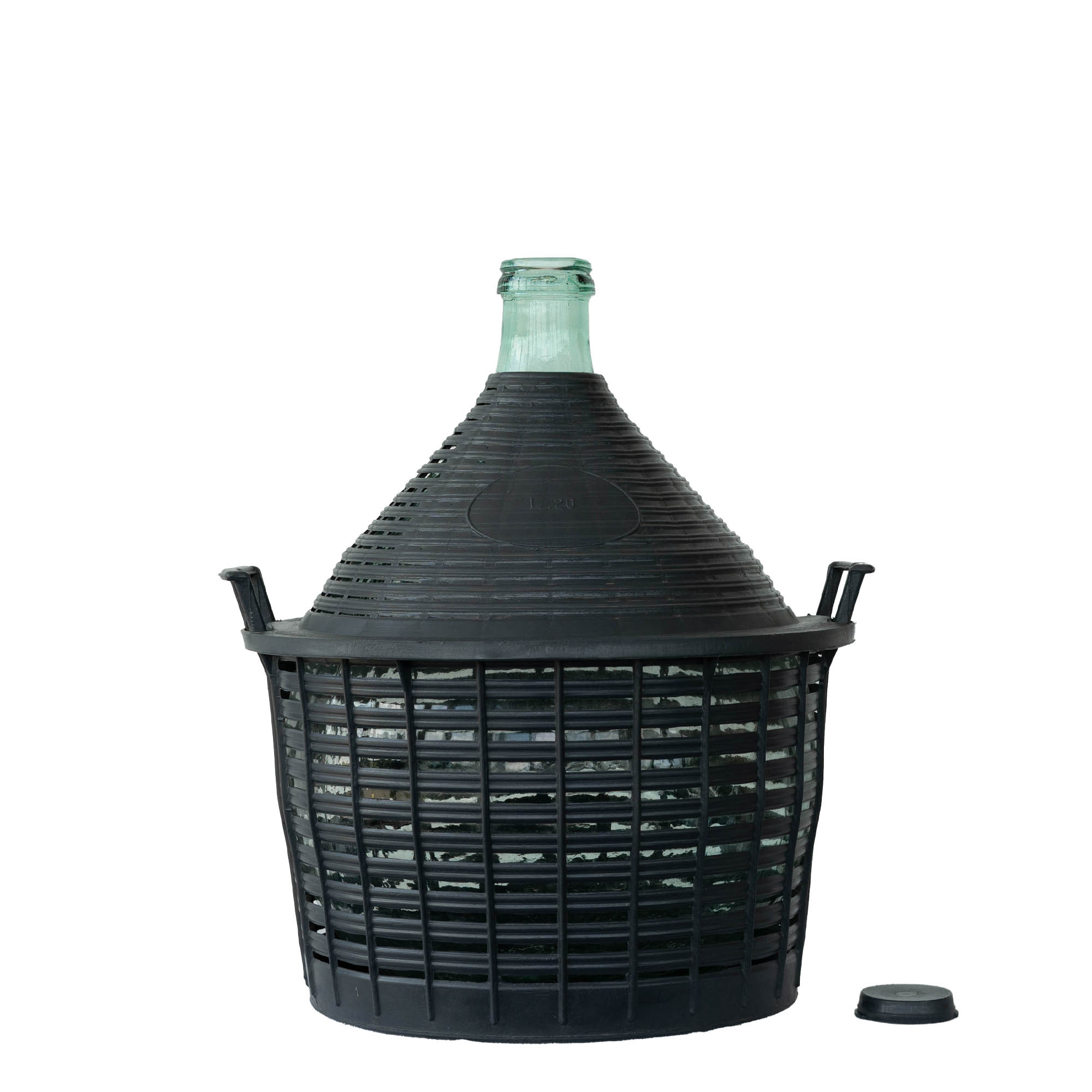 20 l Ballonflasche Enghals, Glas, Mündung: Stülpdeckel