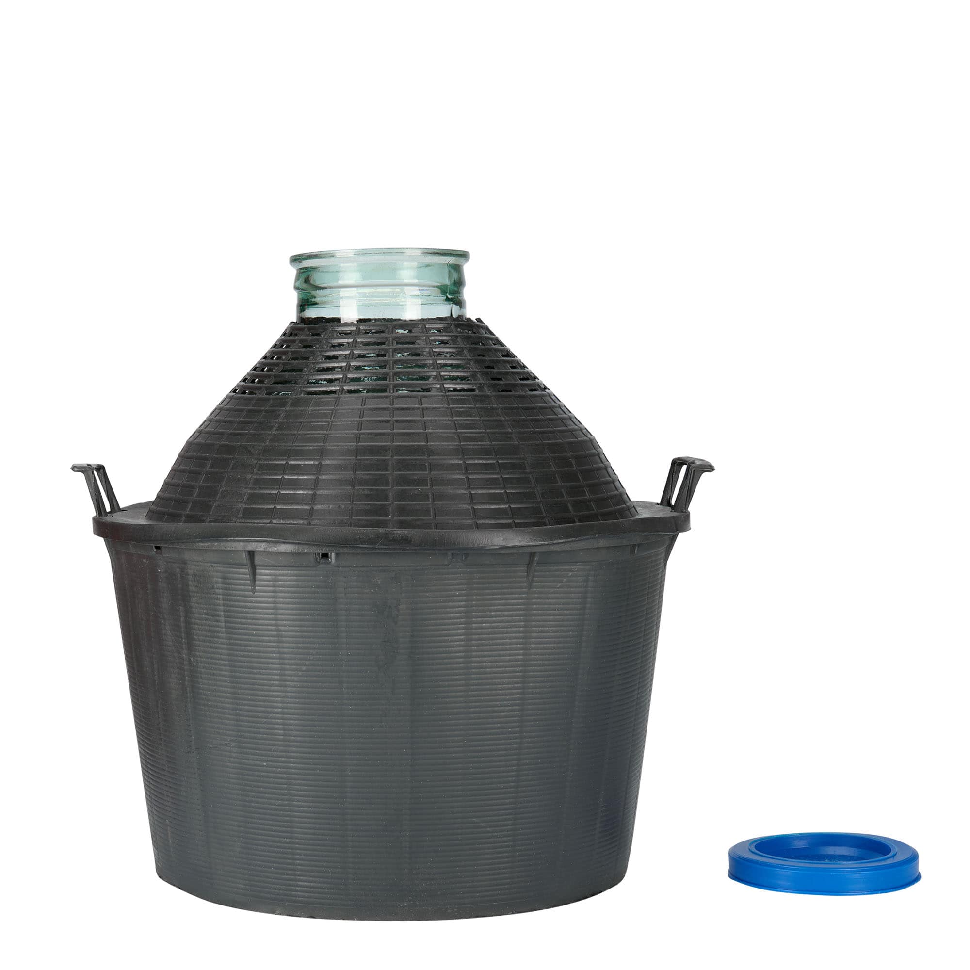 34 l Ballonflasche Weithals, Glas, Mündung: Stülpdeckel