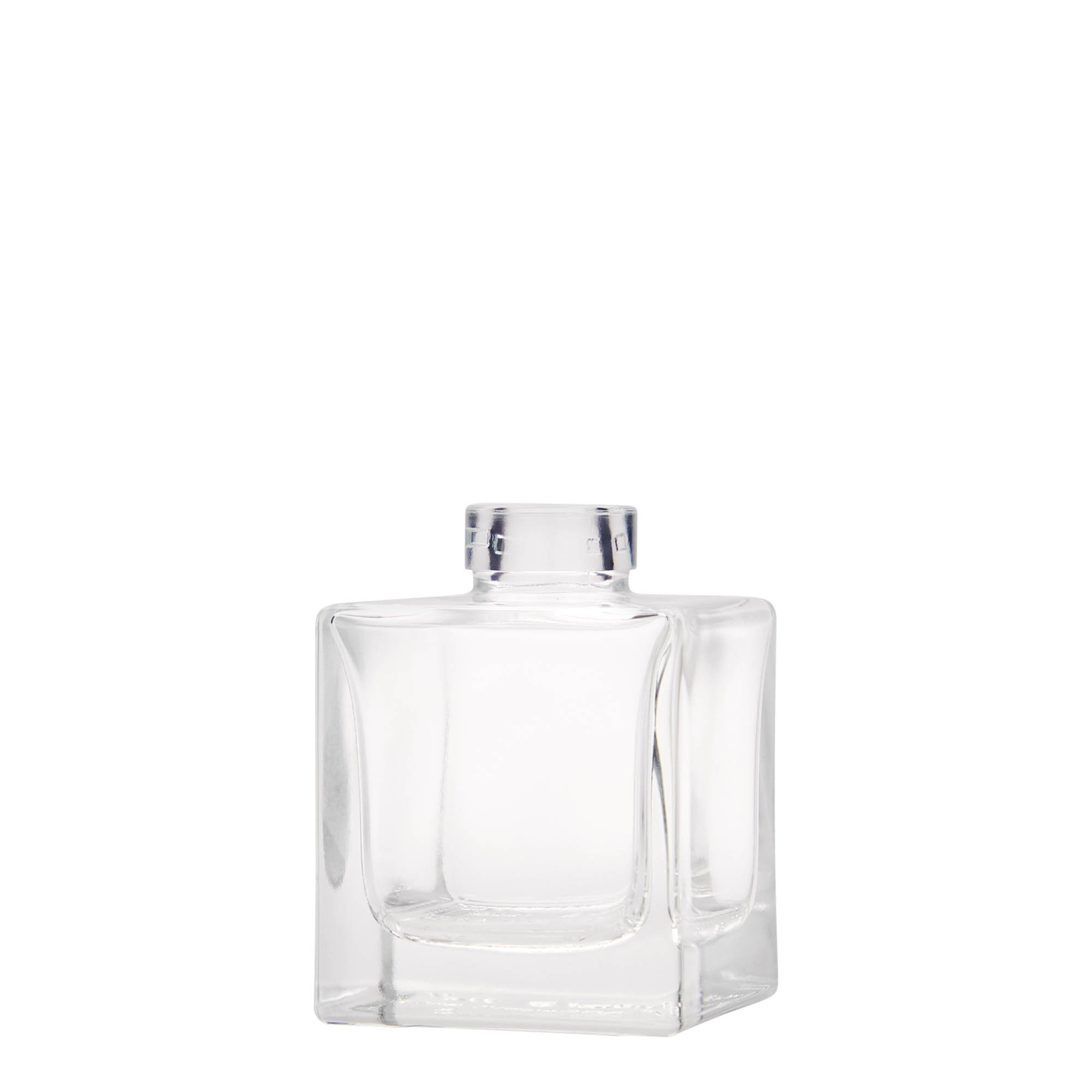 100 ml Glasflasche 'Cube', quadratisch, Mündung: Kork 100 ml Glasflasche 'Cube', quadratisch, Mündung: Kork
