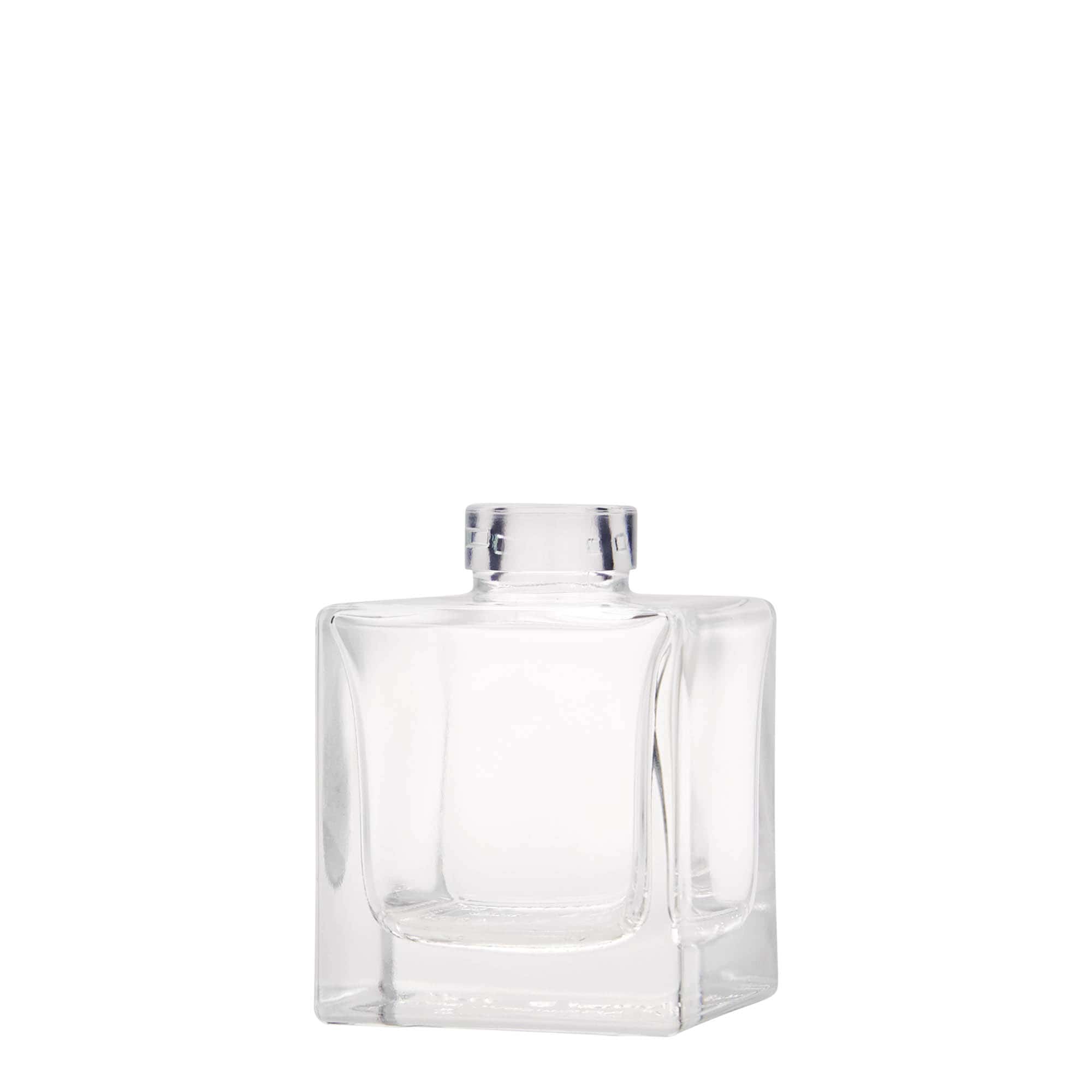 100 ml Glasflasche «Cube», quadratisch, Mündung: Kork
