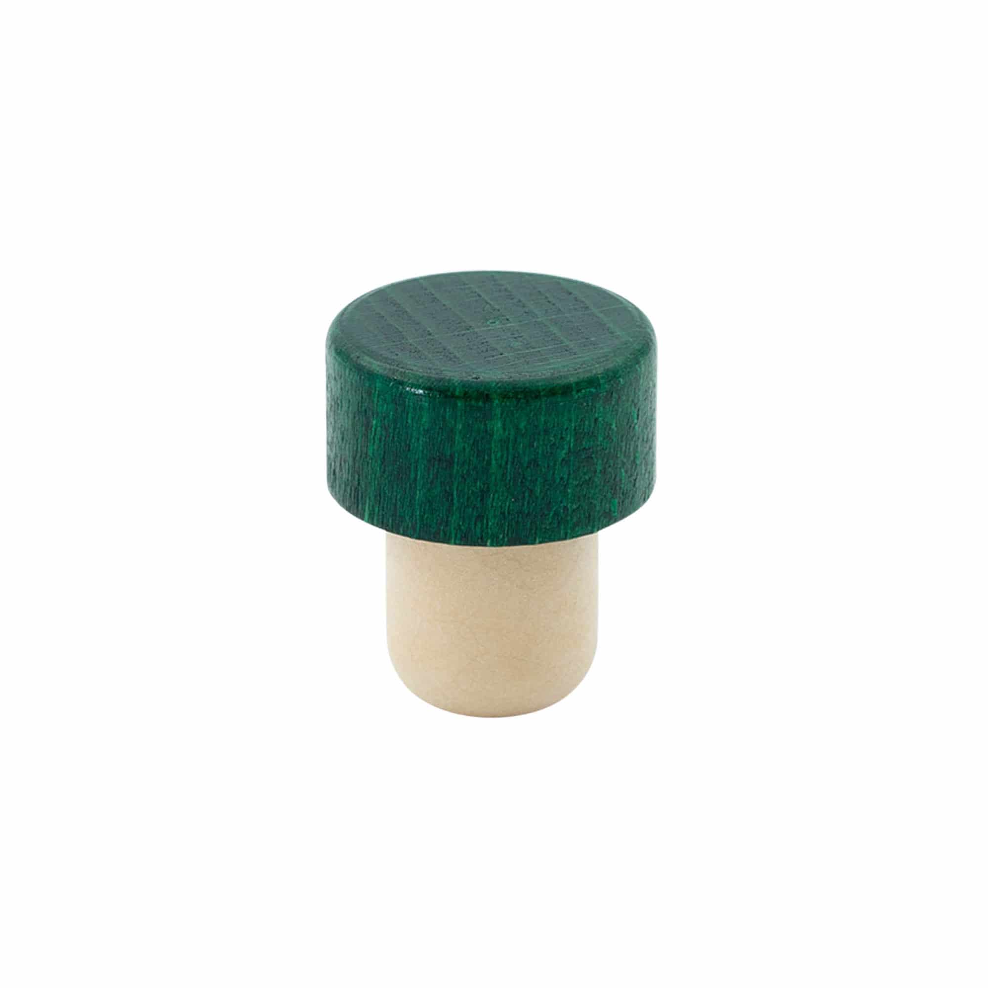 Griffkorken 19 mm, Holz, grün, für Mündung: Kork Griffkorken 19 mm, Holz, grün, für Mündung: Kork