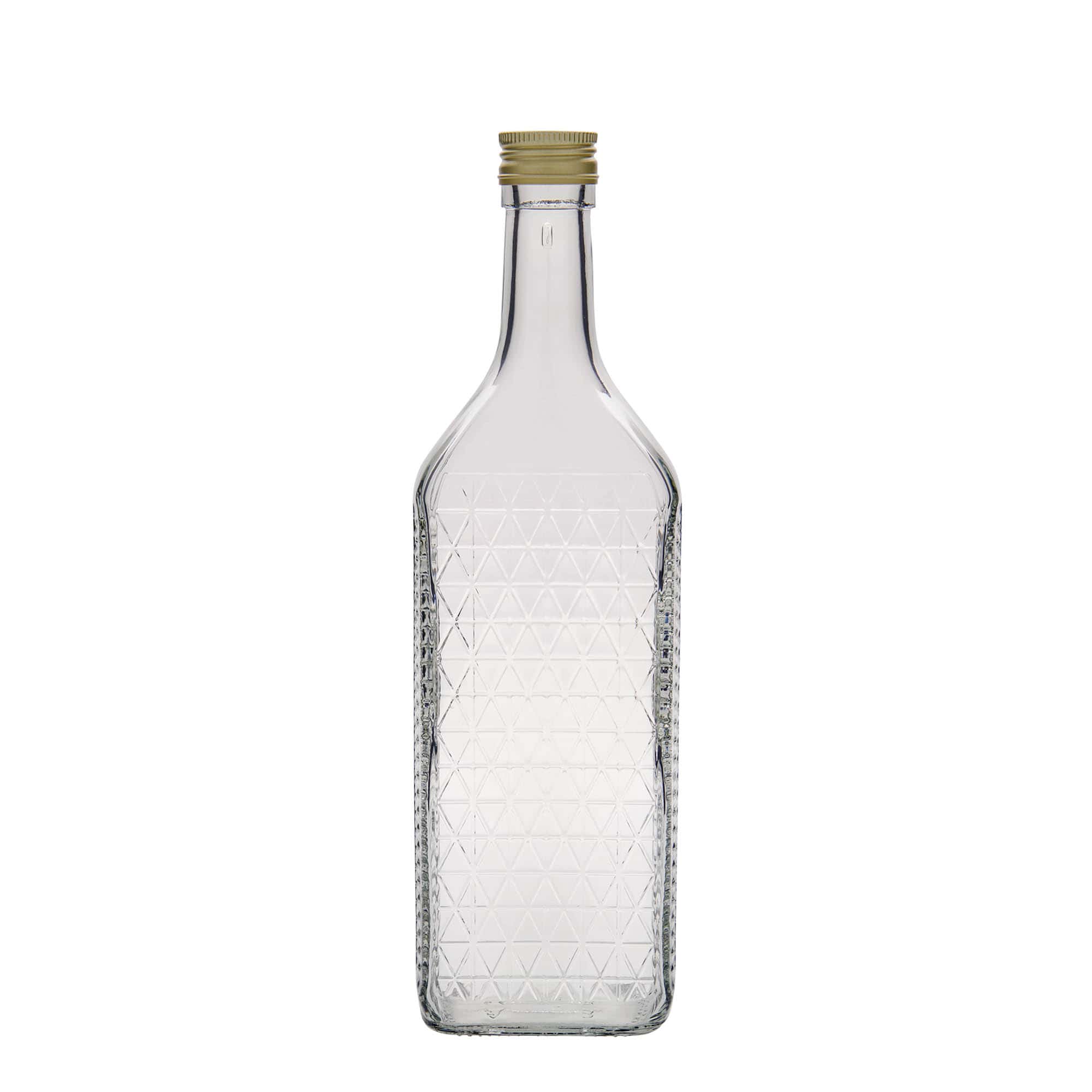 700 ml Glasflasche «Caruso», rechteckig, Mündung: PP 31,5
