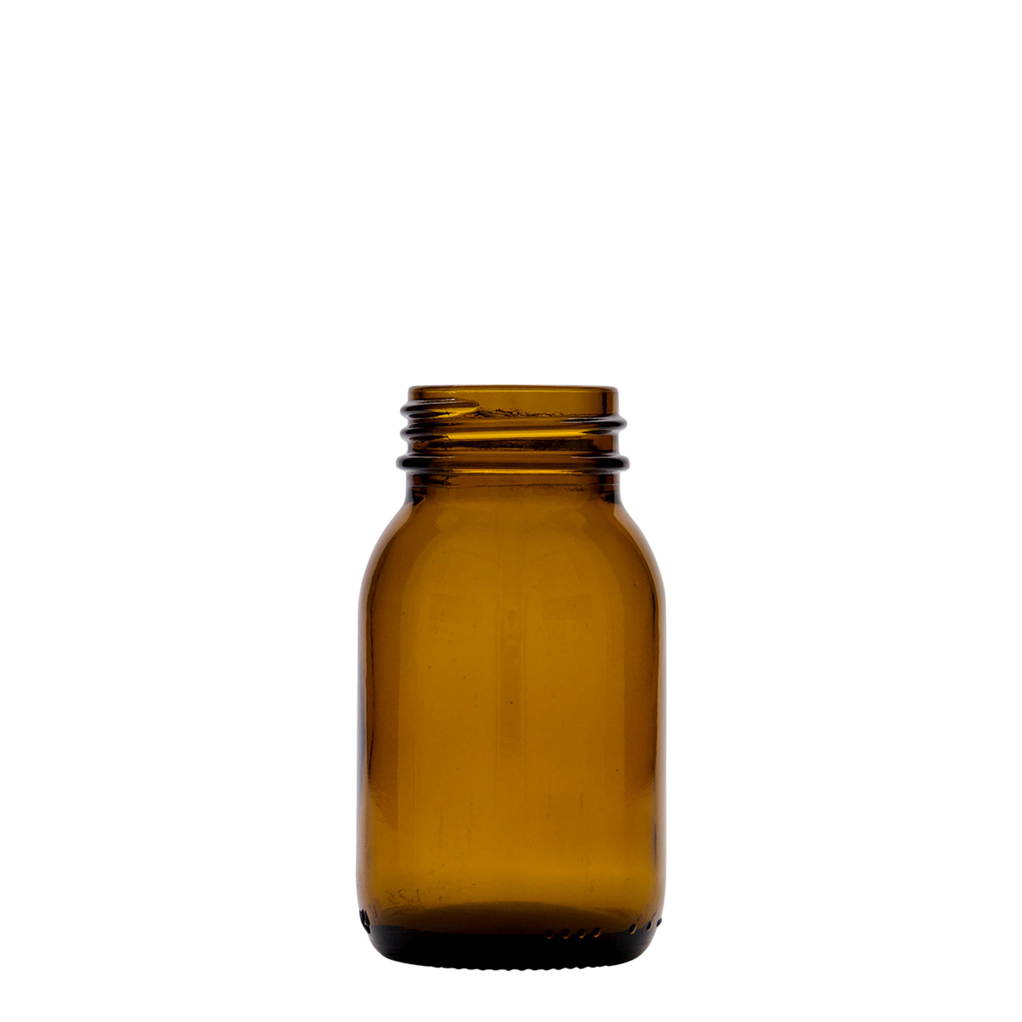125 ml Weithalsglas, braun, Mündung: DIN 40 125 ml Weithalsglas, braun, Mündung: DIN 40
