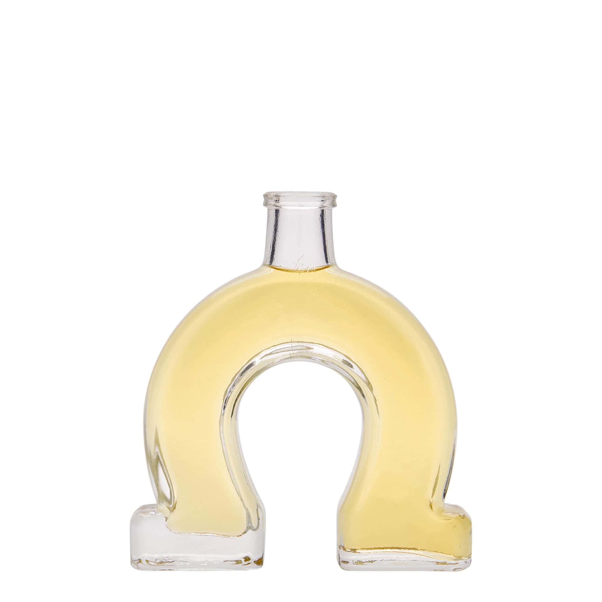 100 ml Glasflasche 'Hufeisen', Mündung: Kork 100 ml Glasflasche 'Hufeisen', Mündung: Kork