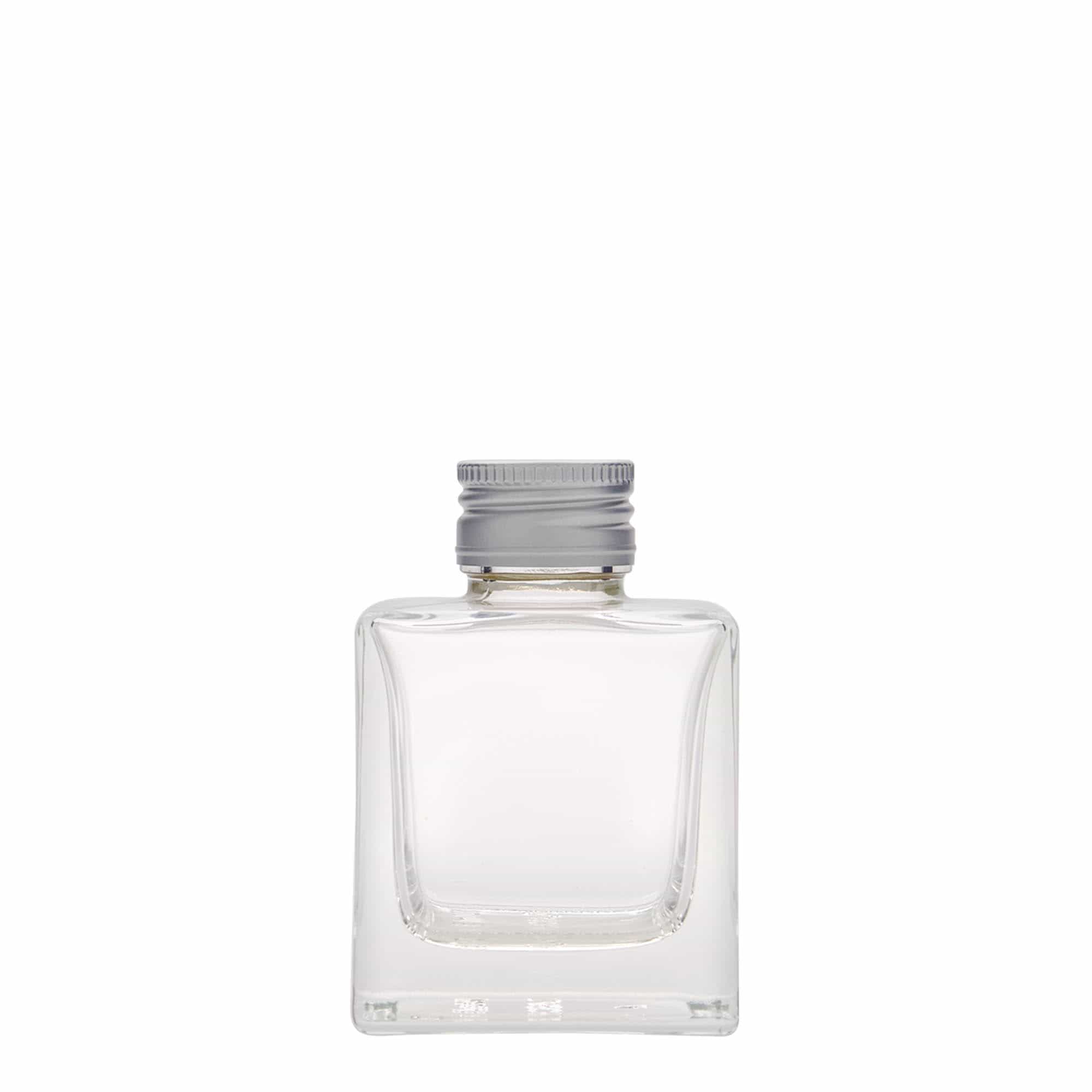 100 ml Glasflasche «Cube», quadratisch, Mündung: PP 28