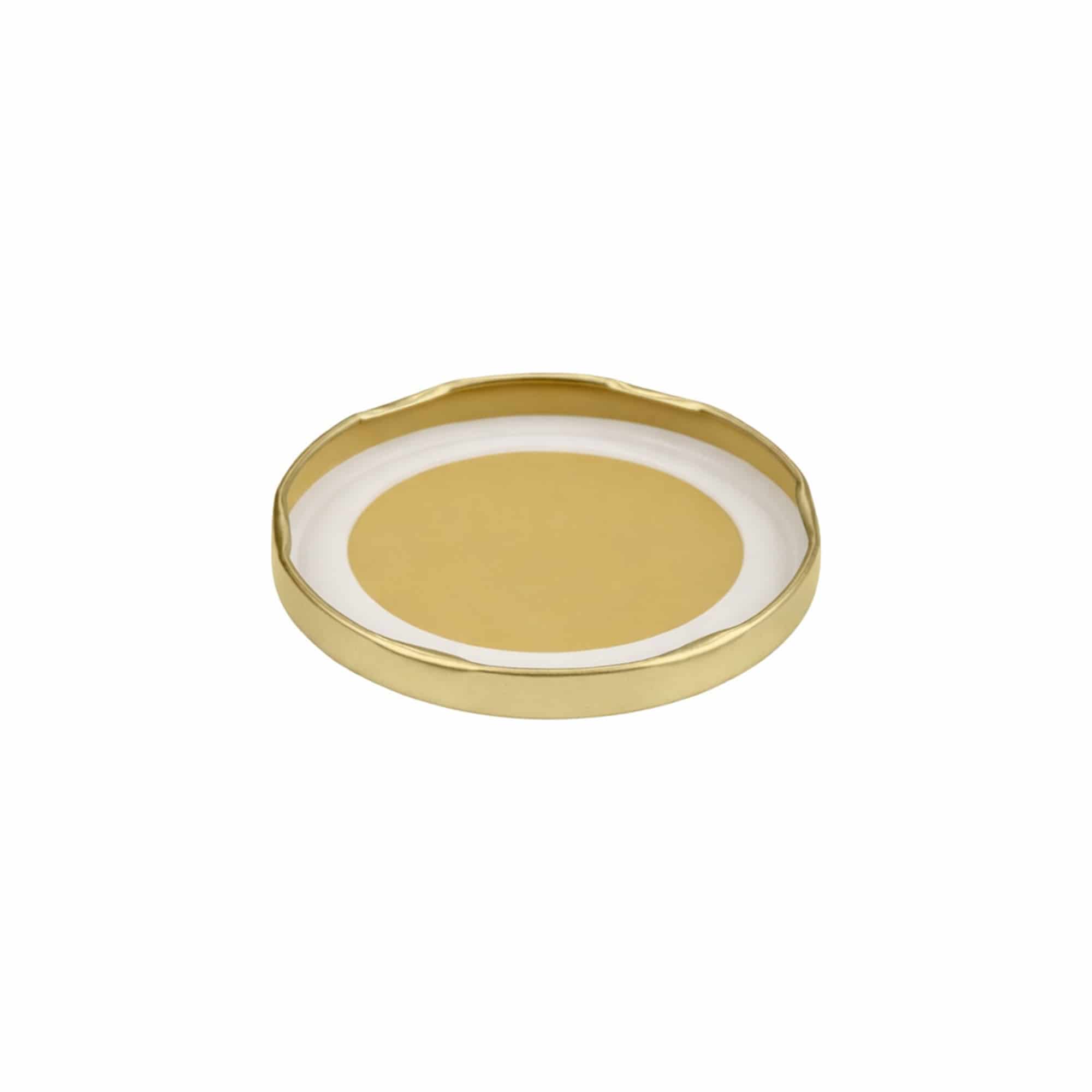Twist-off-Deckel, Weissblech, sterilisierbar, gold, für Mündung: TO 82