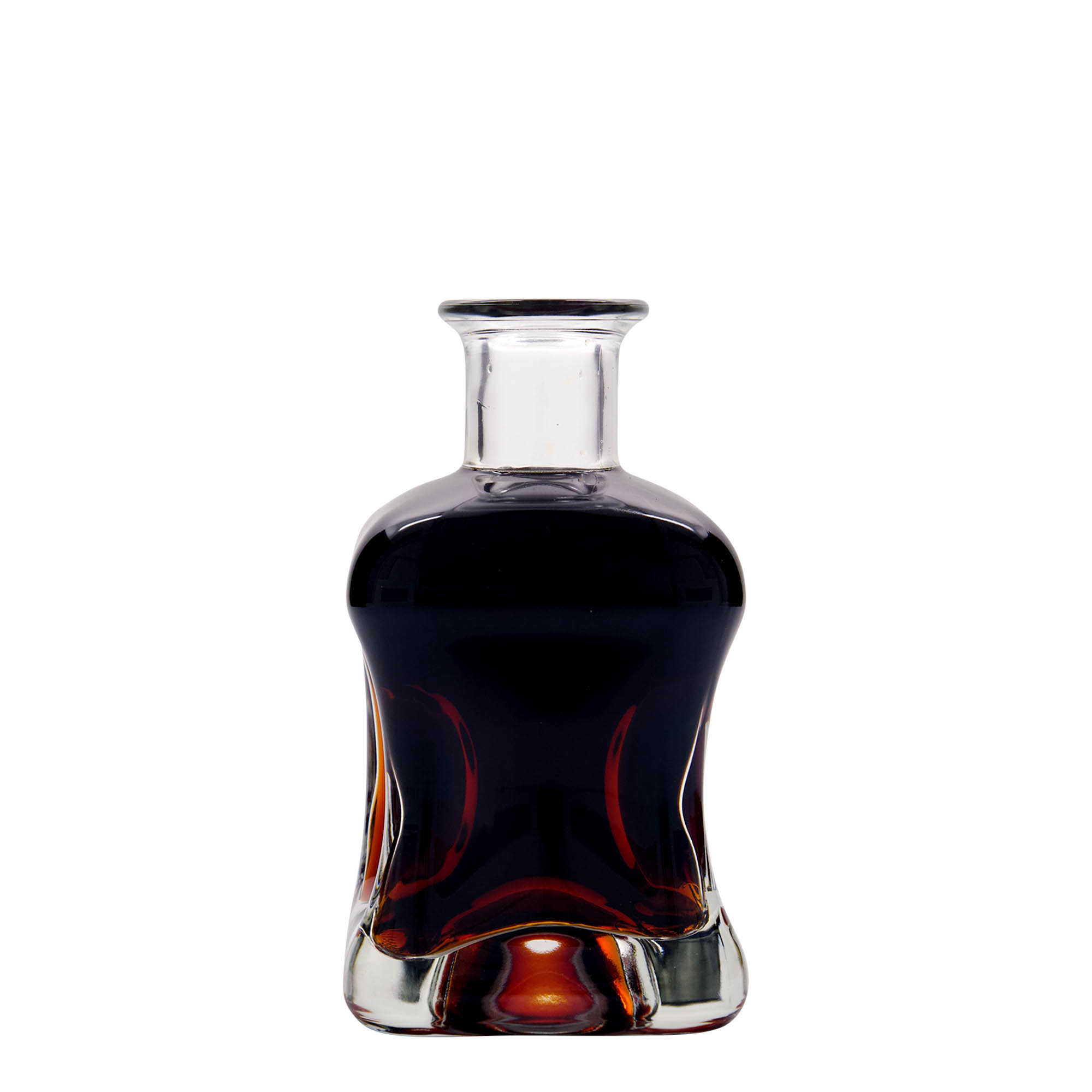 350 ml Glasflasche 'Dublin', quadratisch, Mündung: Kork 350 ml Glasflasche 'Dublin', quadratisch, Mündung: Kork
