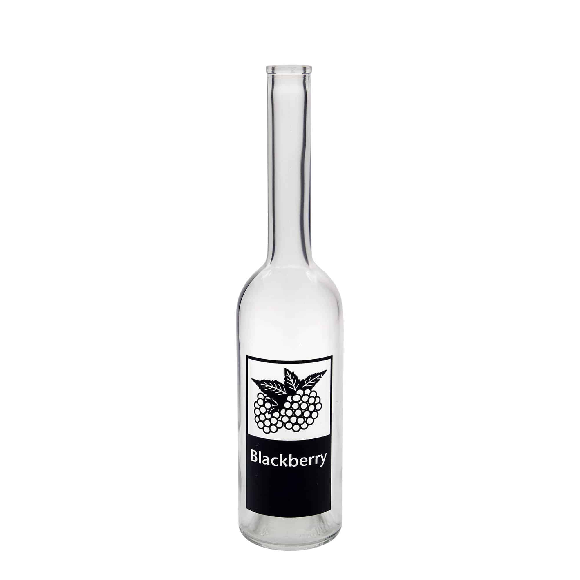 500 ml Glasflasche «Opera», Motiv: Blackberry, Mündung: Kork