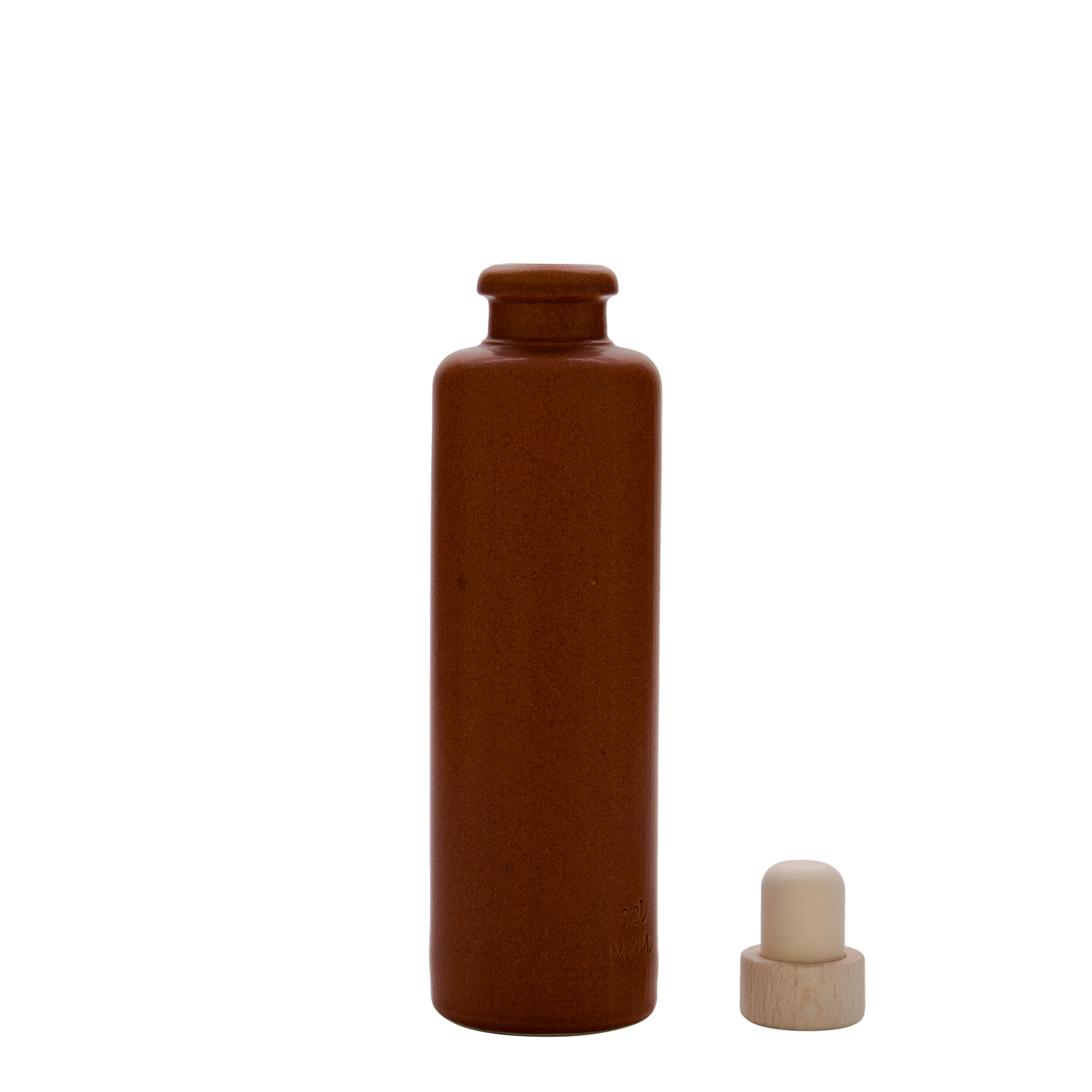 200 ml Tonkrug, Steinzeug, rot-braun, Mündung: Kork 200 ml Tonkrug, Steinzeug, rot-braun, Mündung: Kork