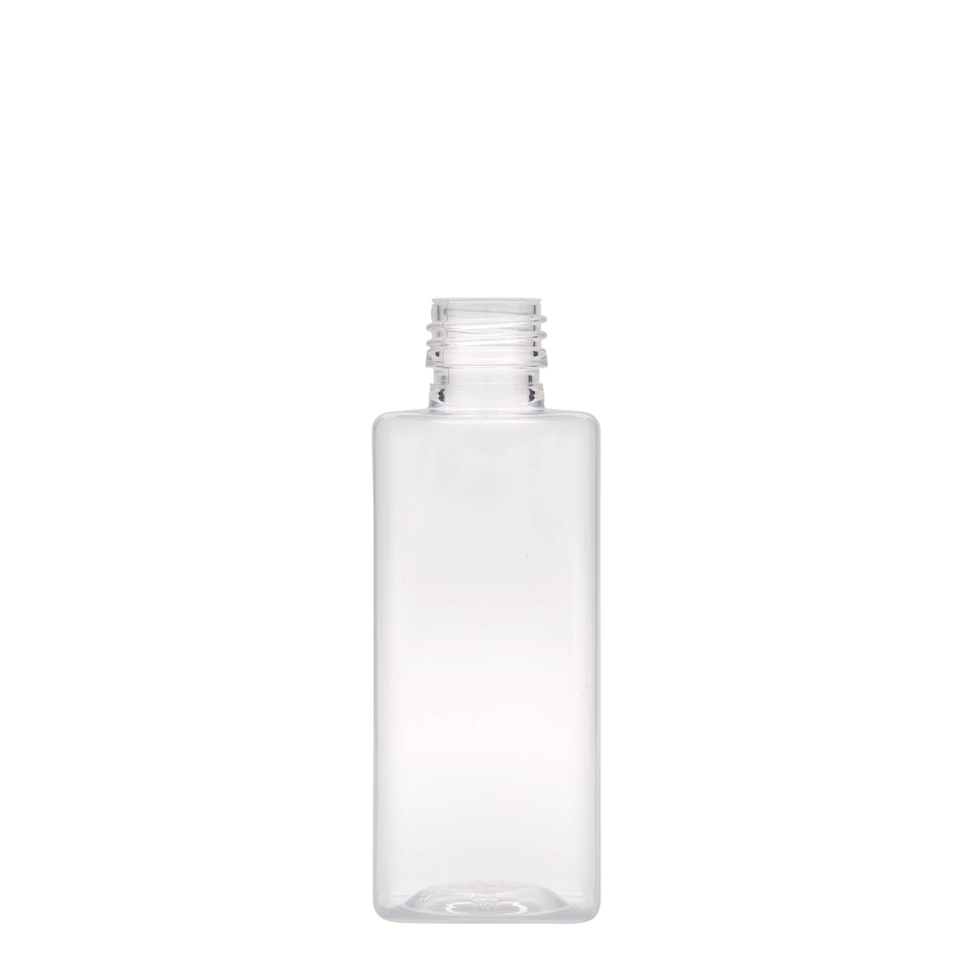 250 ml PET-Flasche 'Karl', quadratisch, Kunststoff, Mündung: PP 28