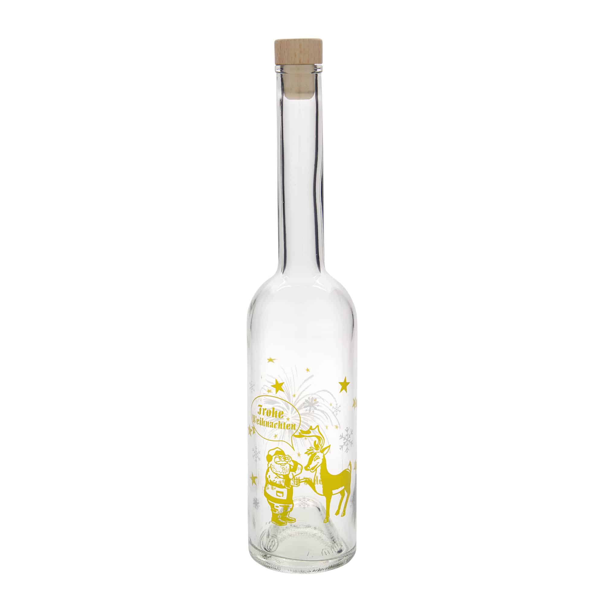 500 ml Glasflasche «Opera», Motiv: Feuerwerk, Mündung: Kork