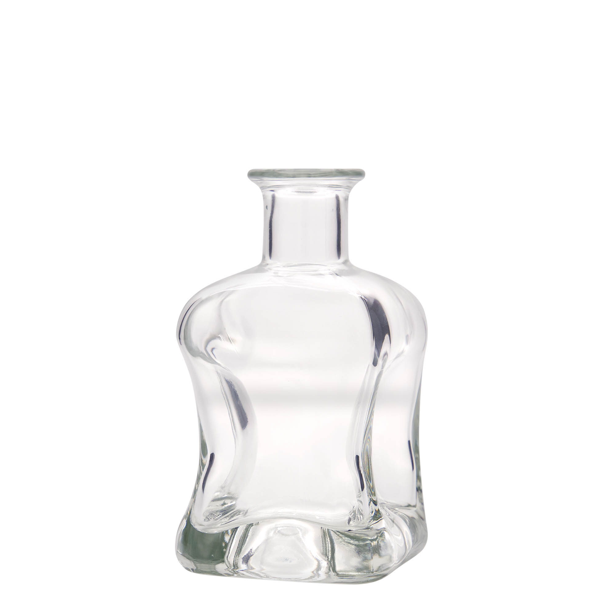 350 ml Glasflasche 'Dublin', quadratisch, Mündung: Kork 350 ml Glasflasche 'Dublin', quadratisch, Mündung: Kork