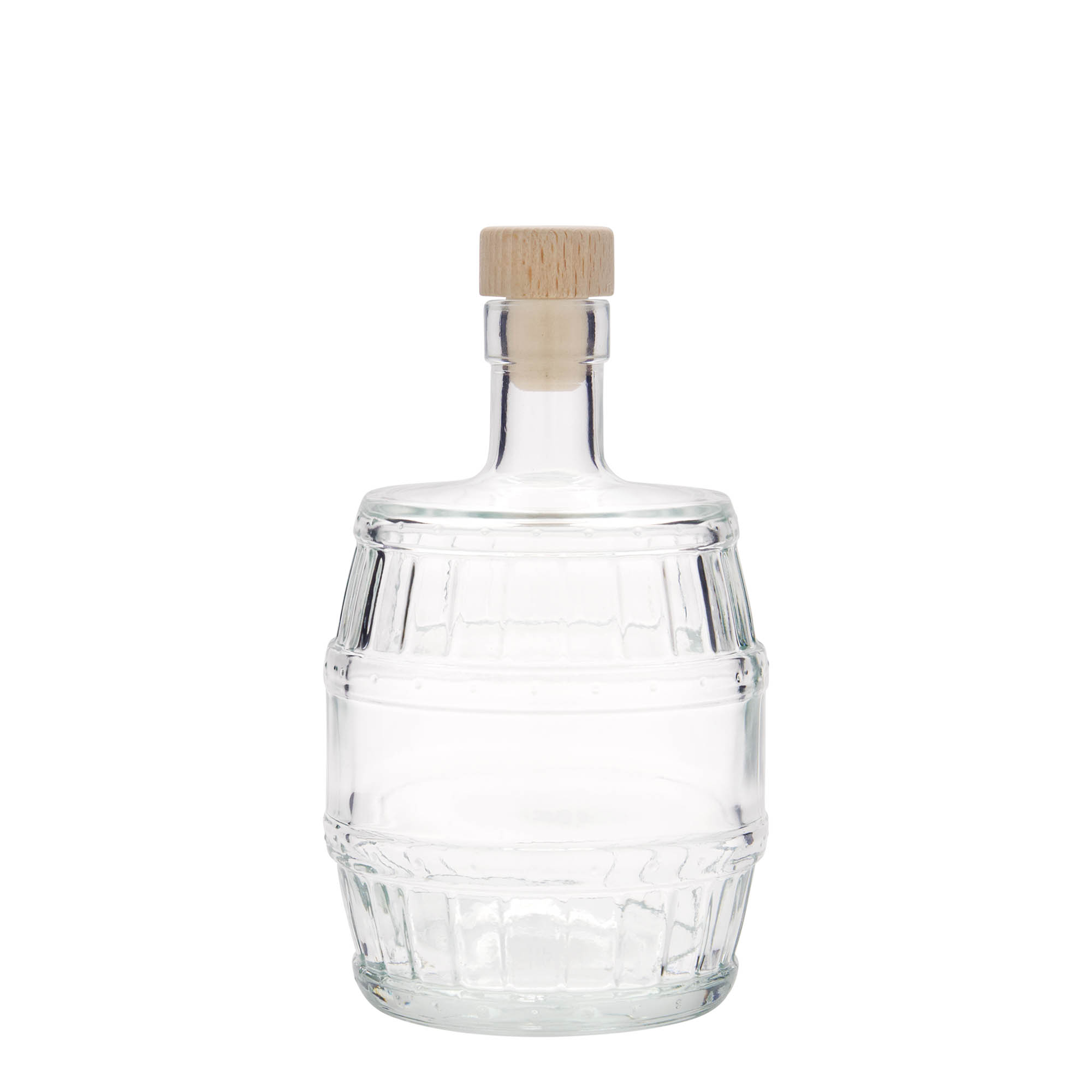 500 ml Glasflasche «Fass», Mündung: Kork