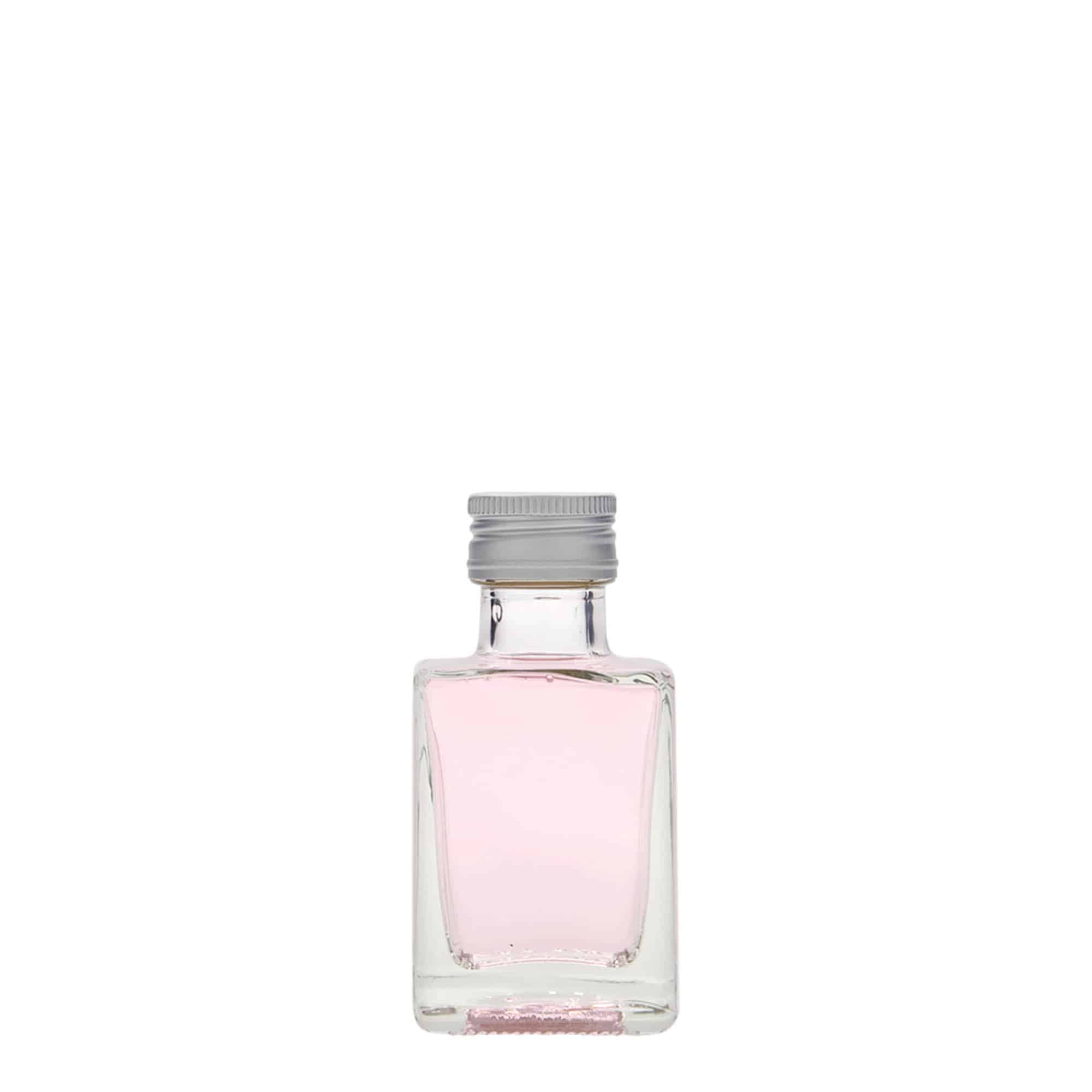 50 ml Glasflasche «Cube», quadratisch, Mündung: PP 24