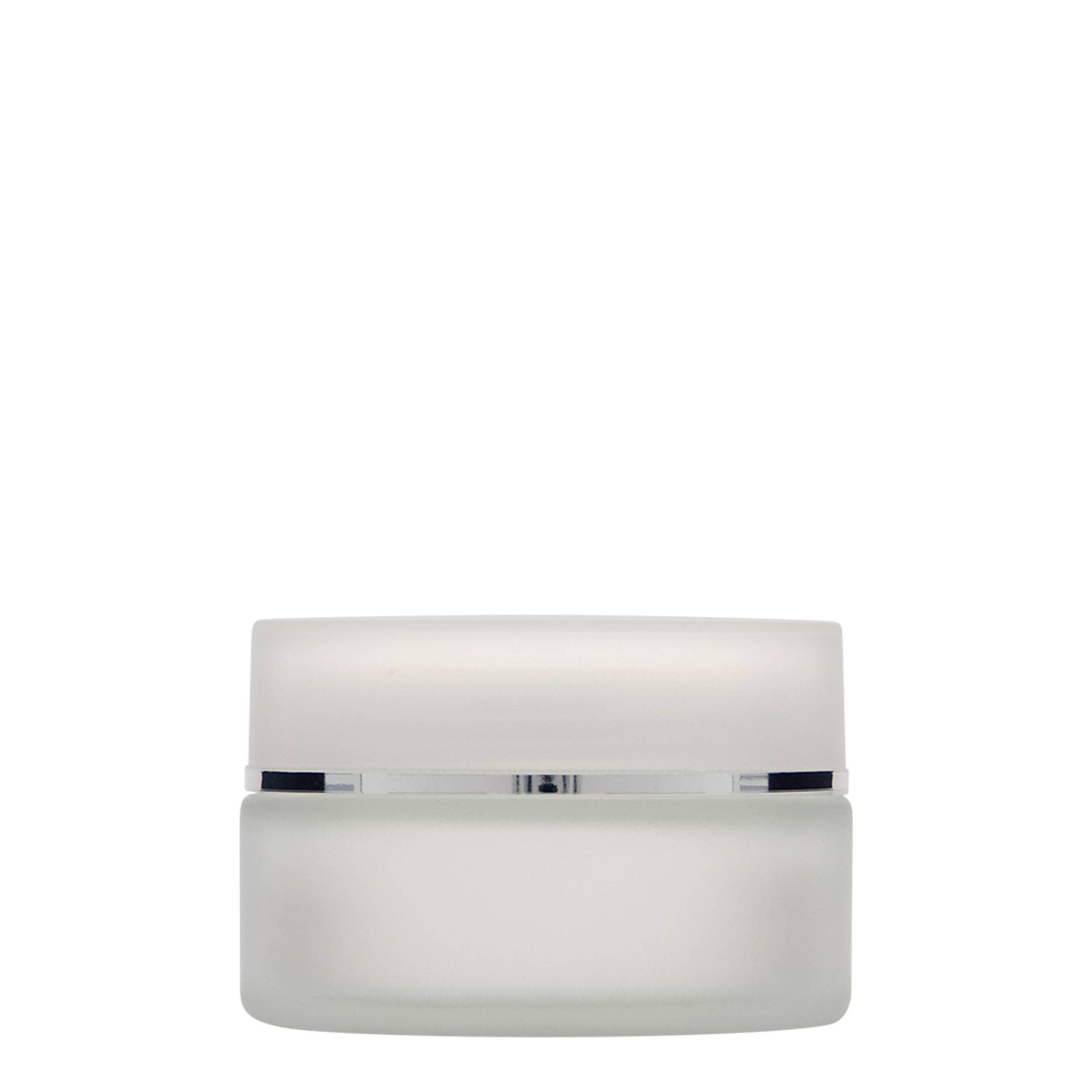 100 ml Tiegel 'Platin Edition', Glas, geeist, Mündung: Schraubverschluss