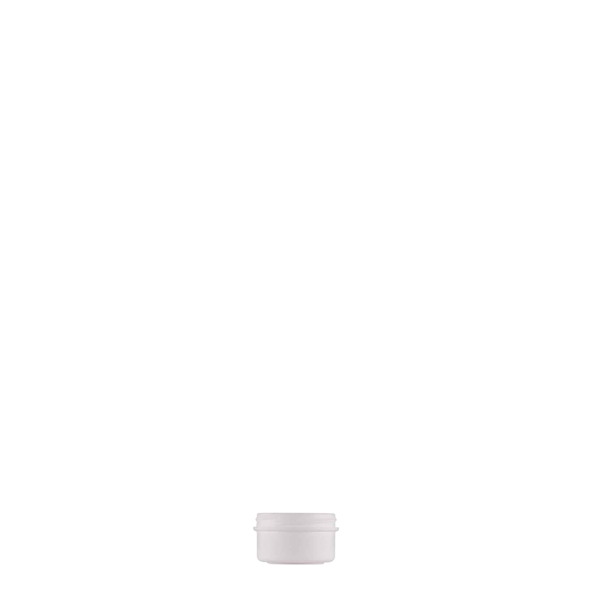 6 ml Kunststoffdose «White Line», PP, weiss, Mündung: Schraubverschluss