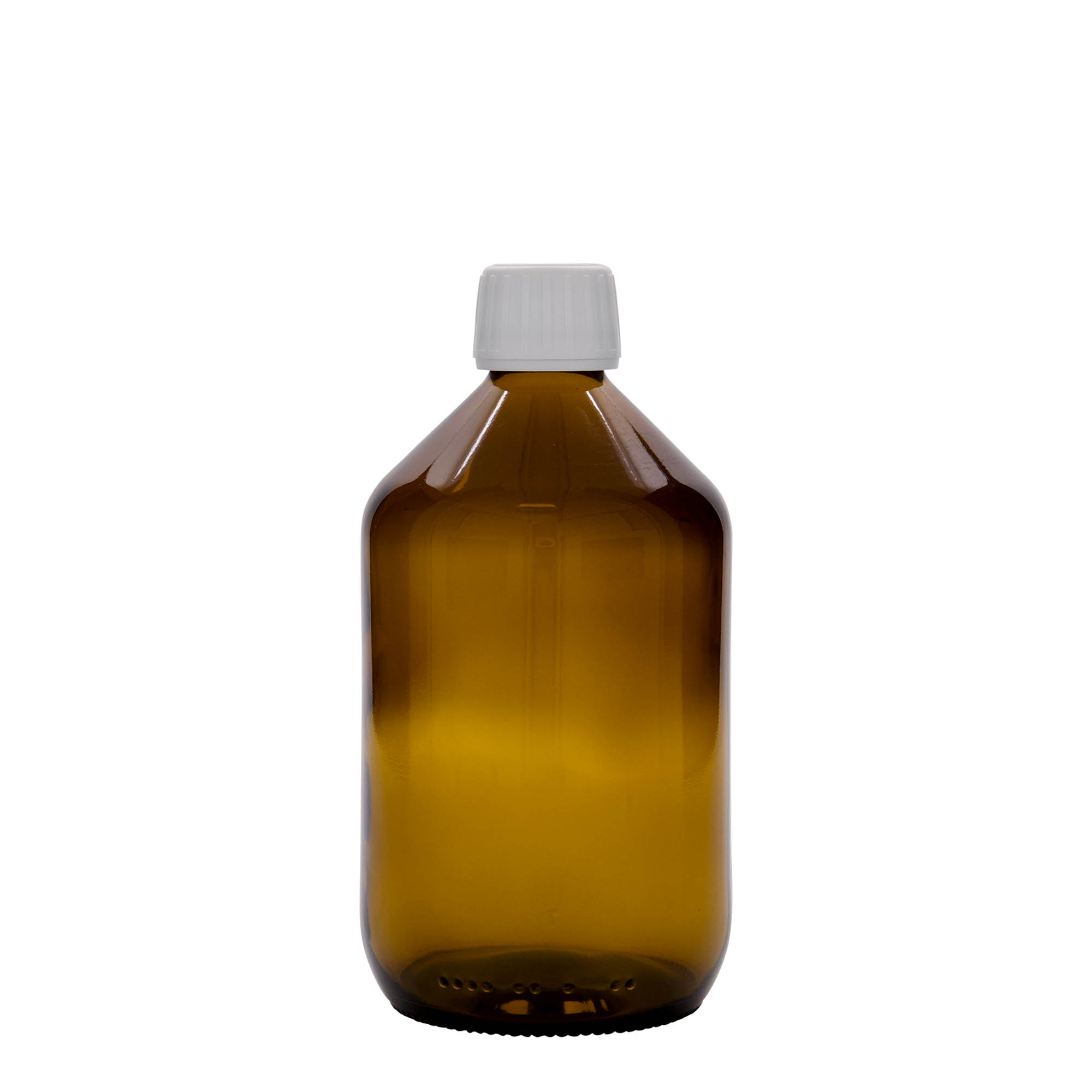 500 ml Medizinflasche, braun, Glas, Mündung: PP 28 500 ml Medizinflasche, braun, Glas, Mündung: PP 28