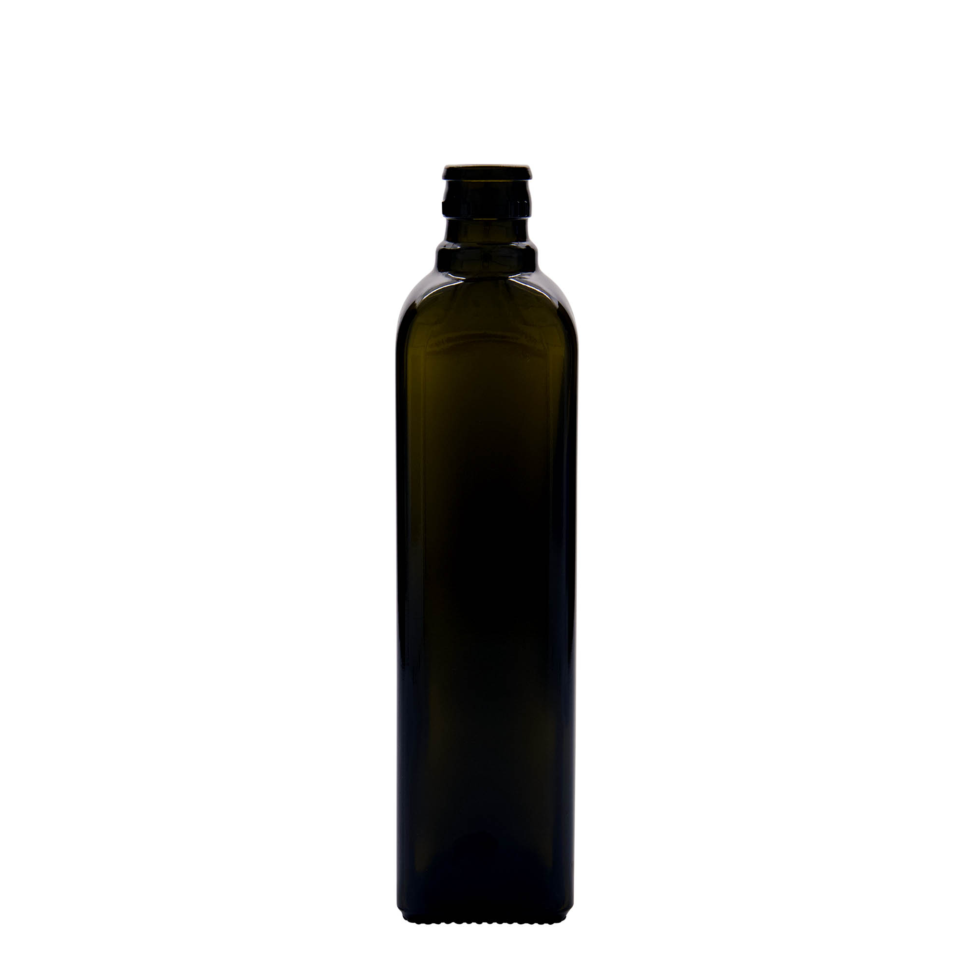 500 ml Essig-/Ölflasche 'Quadra', Glas, quadratisch, antikgrün, Mündung: DOP 500 ml Essig-/Ölflasche 'Quadra', Glas, quadratisch, antikgrün, Mündung: DOP