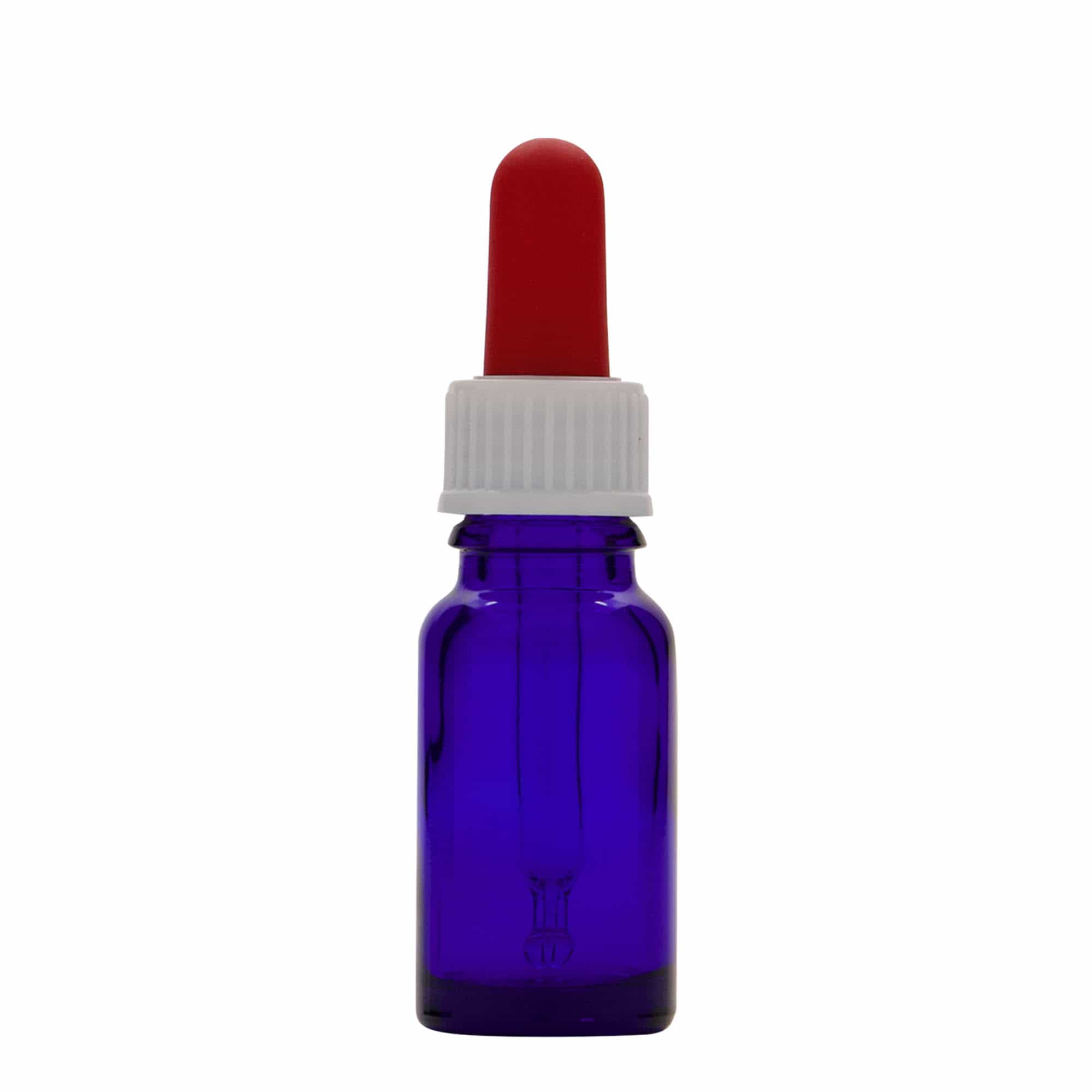 10 ml Pipettenflasche Medizin, Glas, royalblau-rot, Mündung: DIN 18 10 ml Pipettenflasche Medizin, Glas, royalblau-rot, Mündung: DIN 18