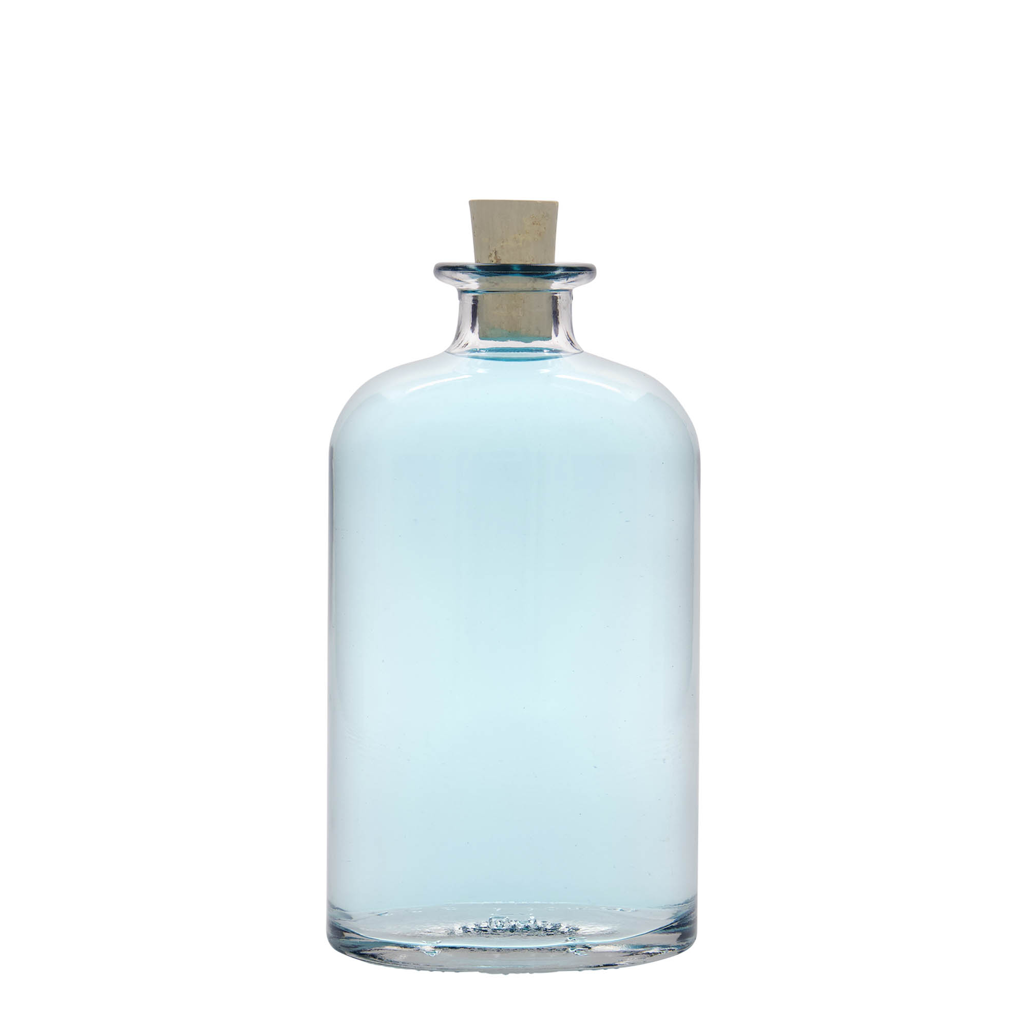 500 ml Glasflasche 'Dundee', oval, Mündung: Kork 500 ml Glasflasche 'Dundee', oval, Mündung: Kork