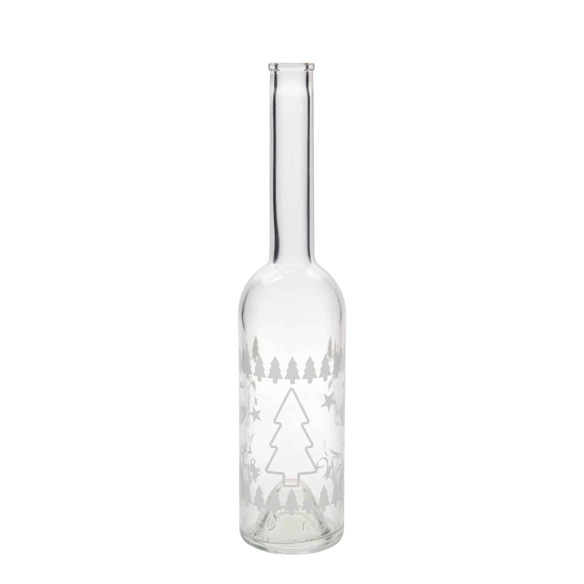 500 ml Glasflasche «Opera», Motiv: Klassische Weihnacht, Mündung: Kork