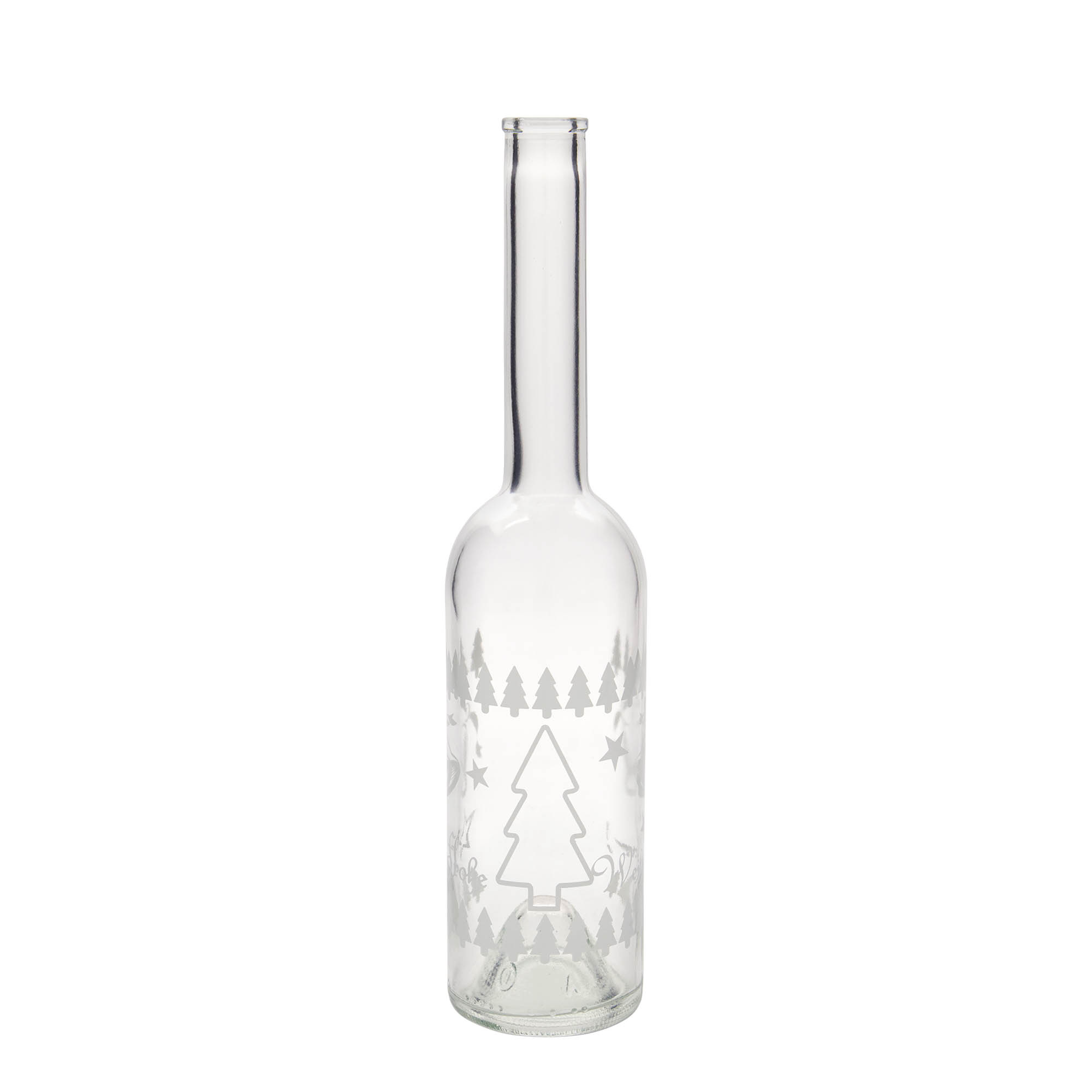 500 ml Glasflasche «Opera», Motiv: Klassische Weihnacht, Mündung: Kork