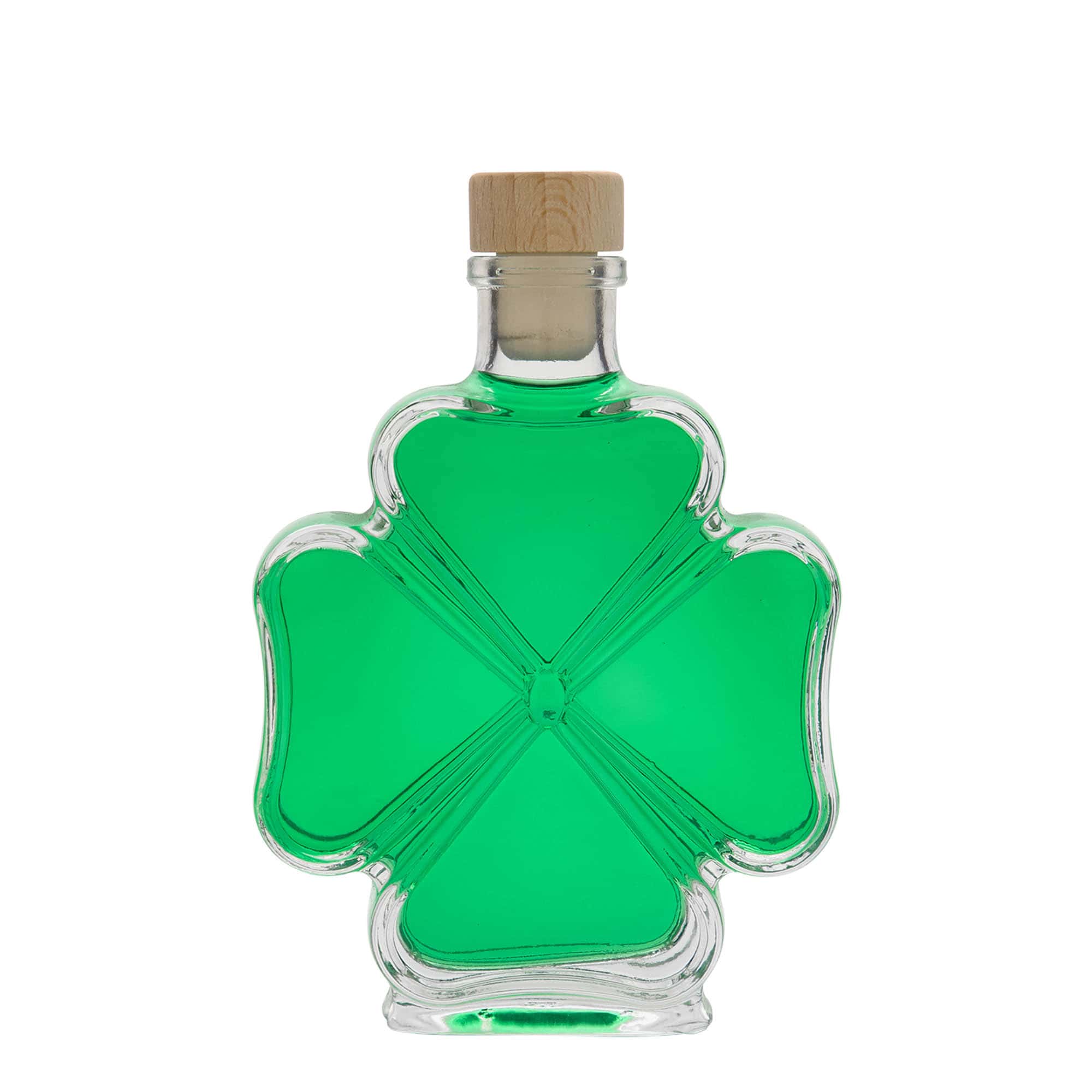 200 ml Glasflasche «Kleeblatt», Mündung: Kork
