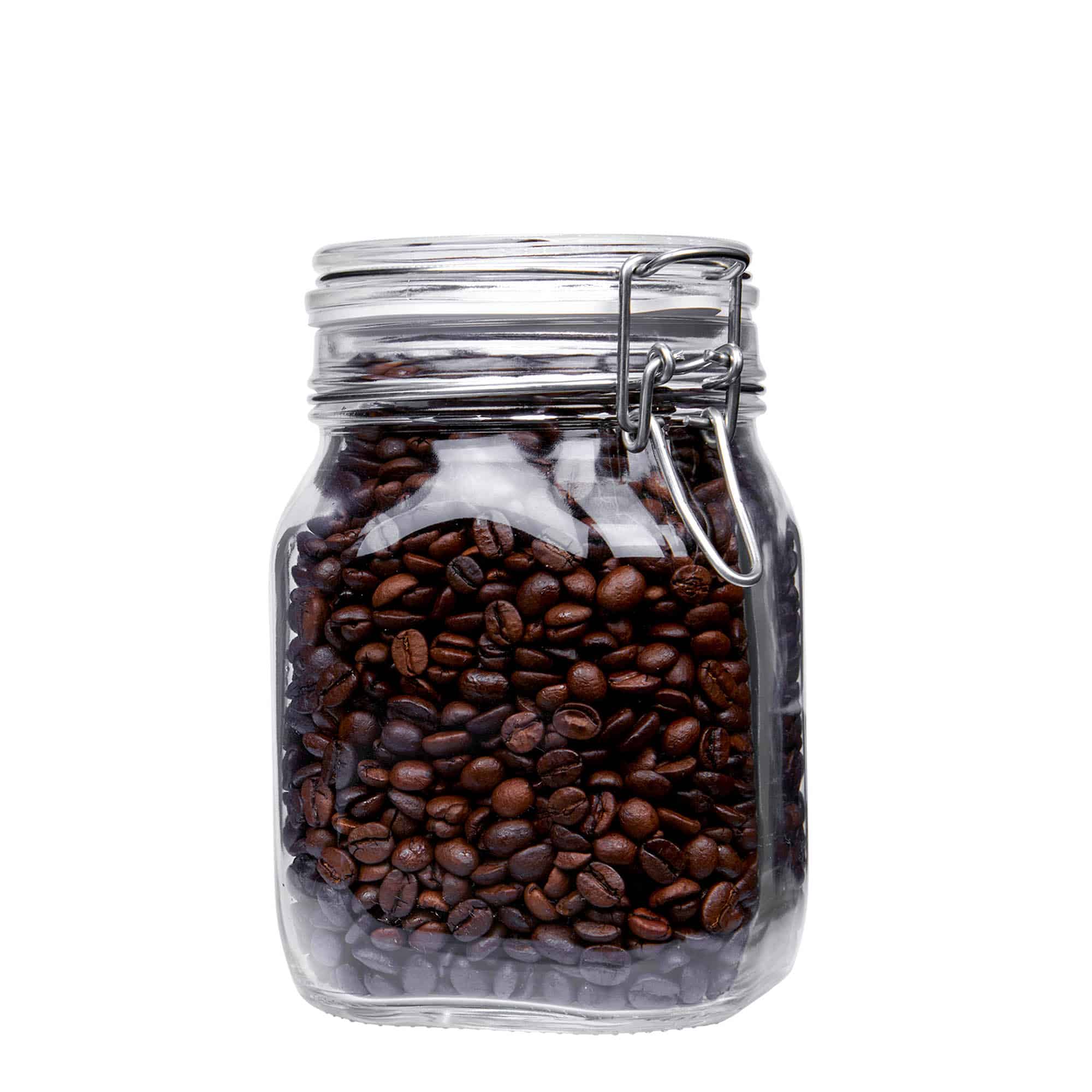 1.000 ml Drahtbügelglas 'Fido', quadratisch, Mündung: Drahtbügelverschluss 1.000 ml Drahtbügelglas 'Fido', quadratisch, Mündung: Drahtbügelverschluss