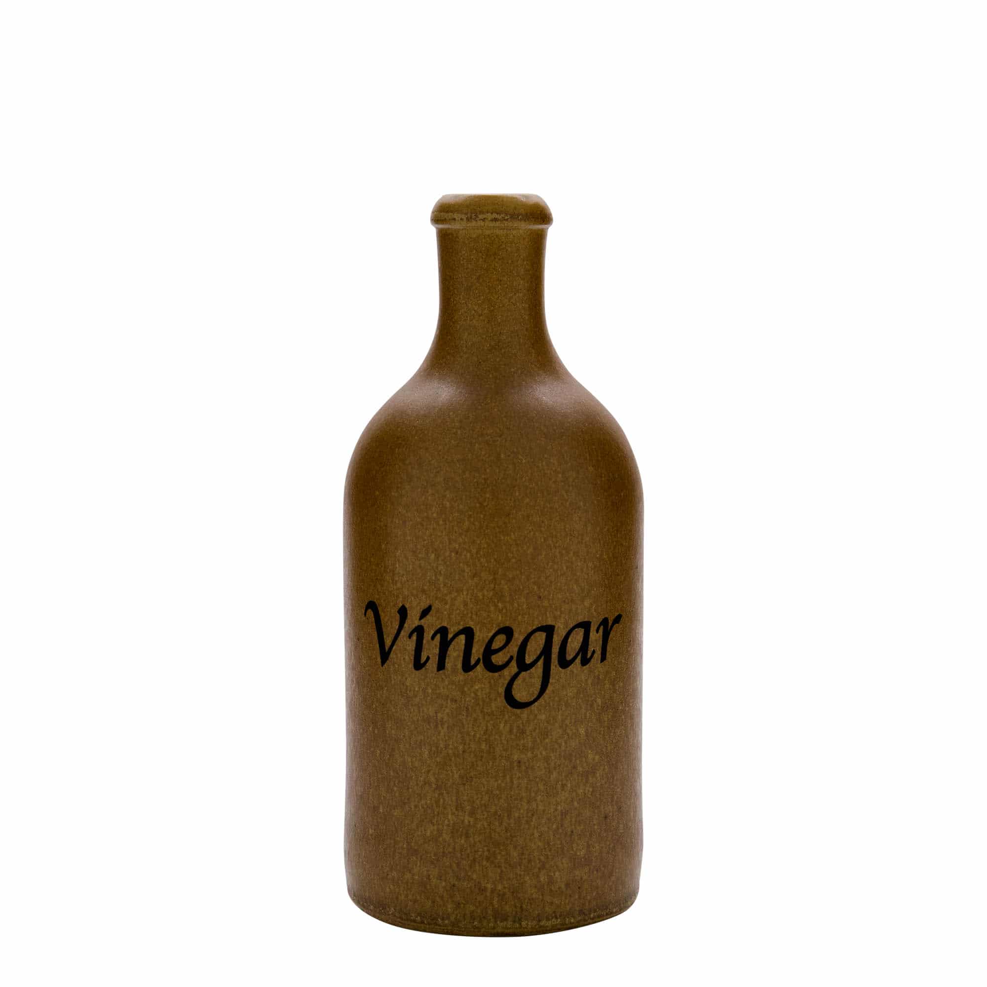 500 ml Tonkrug, Motiv: Vinegar, Steinzeug, braun-kristall, Mündung: Kork 500 ml Tonkrug, Motiv: Vinegar, Steinzeug, braun-kristall, Mündung: Kork