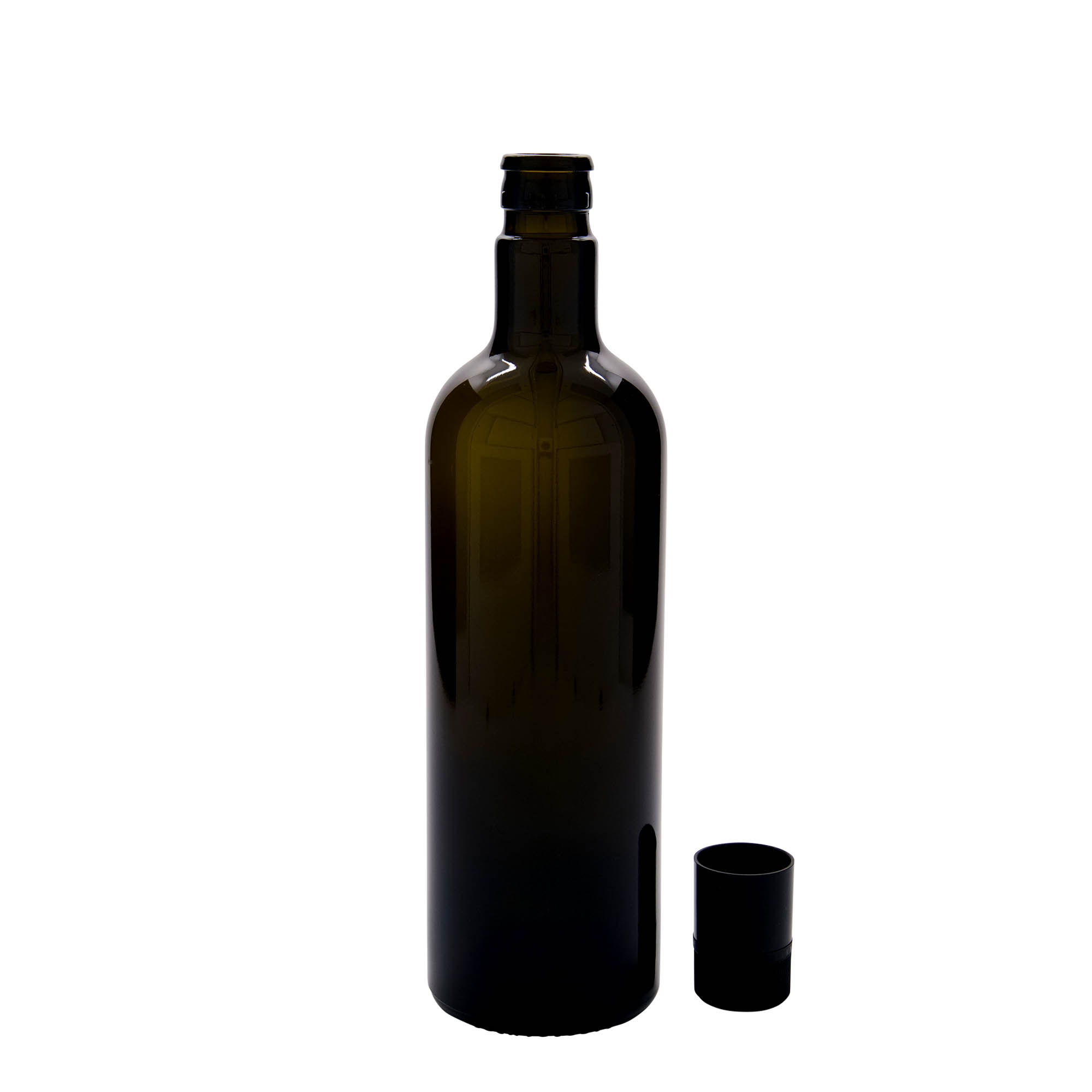 750 ml Essig-/Ölflasche «Willy New», Glas, antikgrün, Mündung: DOP