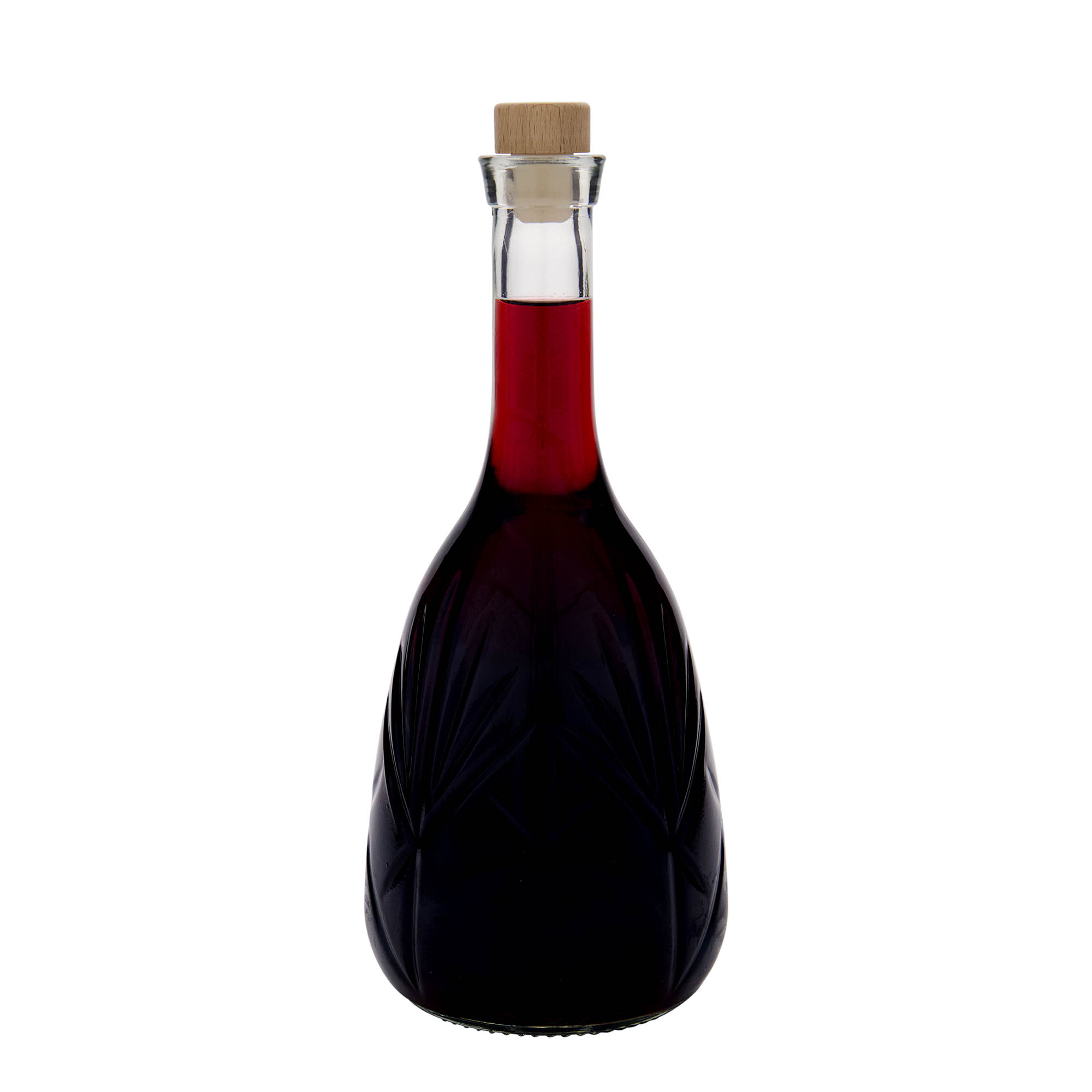 1.000 ml Glasflasche «Reliefa», Mündung: Kork