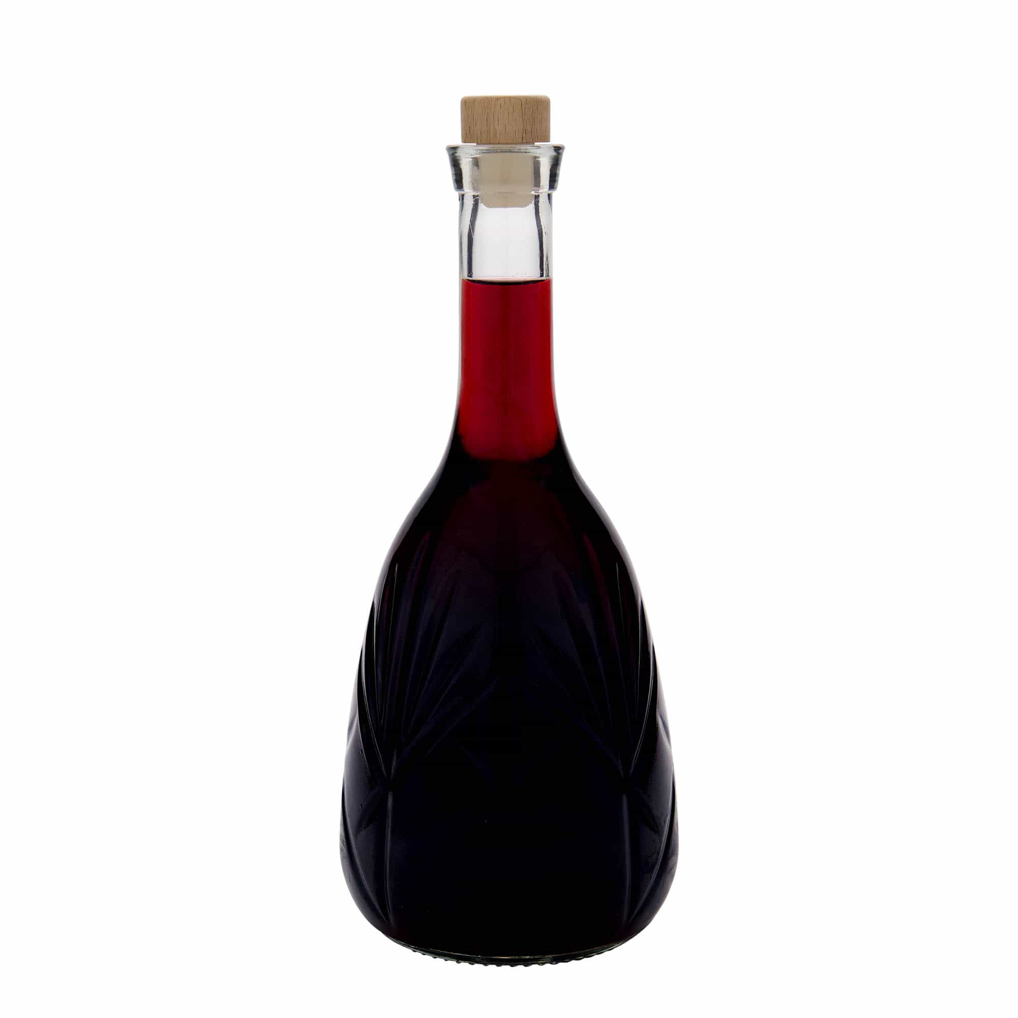 1.000 ml Glasflasche «Reliefa», Mündung: Kork