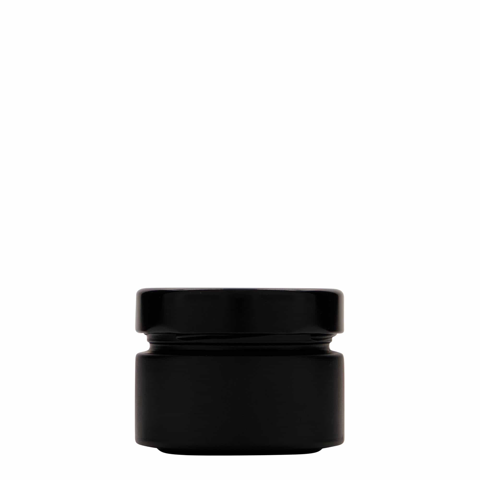130 ml Rundglas «Aurora», schwarz, Mündung: Deep-Twist-off (DTO 66)