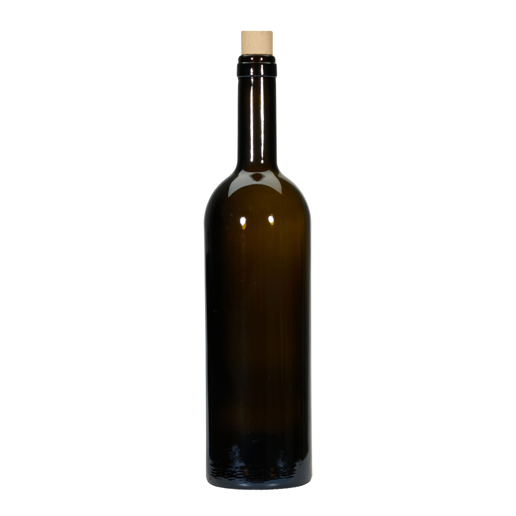 750 ml Weinflasche «Golia», antikgrün, Mündung: Kork