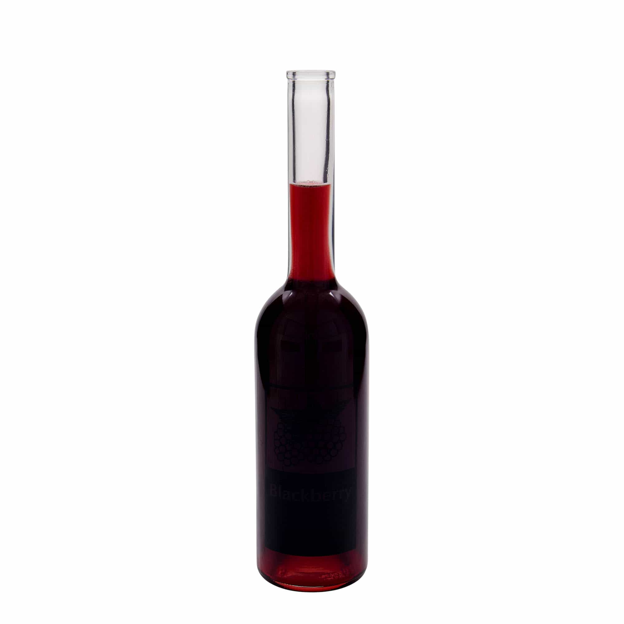 500 ml Glasflasche 'Opera', Motiv: Blackberry, Mündung: Kork 500 ml Glasflasche 'Opera', Motiv: Blackberry, Mündung: Kork
