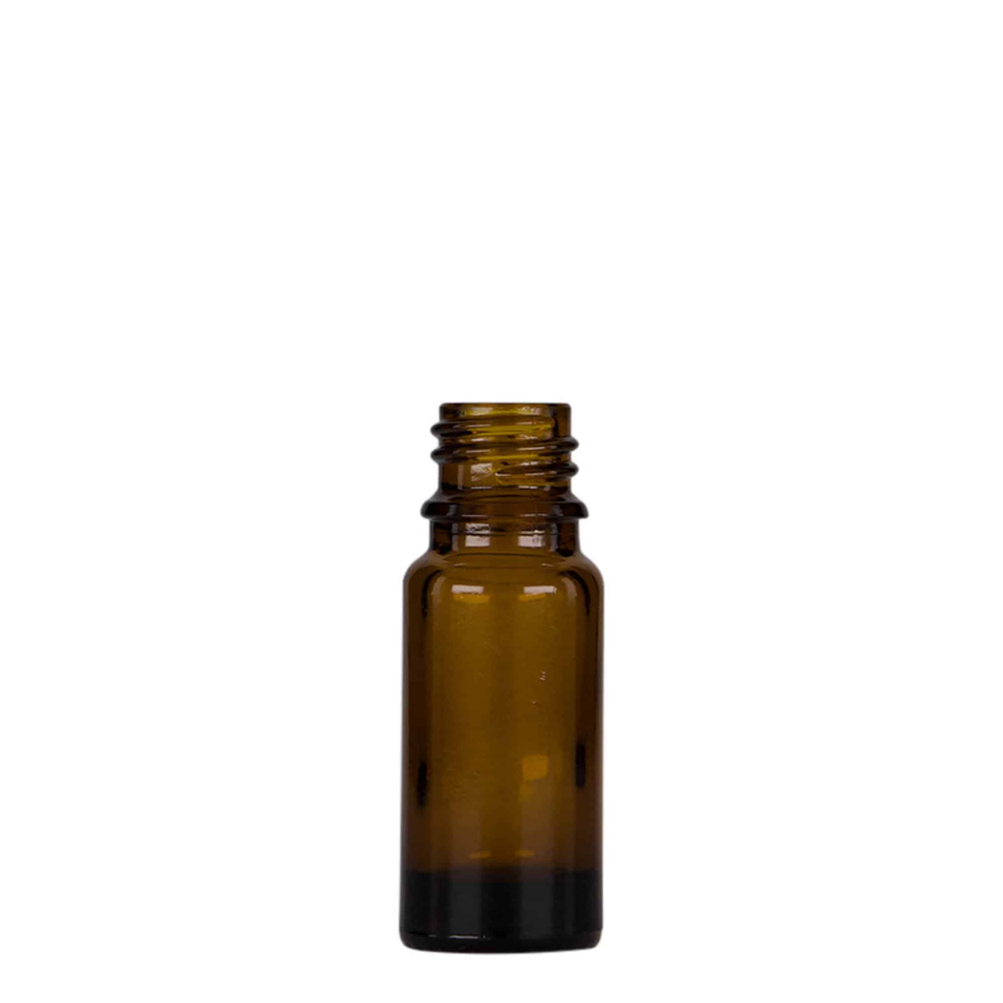 10 ml Pipettenflasche Medizin, Glas, braun-schwarz, Mündung: DIN 18 10 ml Pipettenflasche Medizin, Glas, braun-schwarz, Mündung: DIN 18