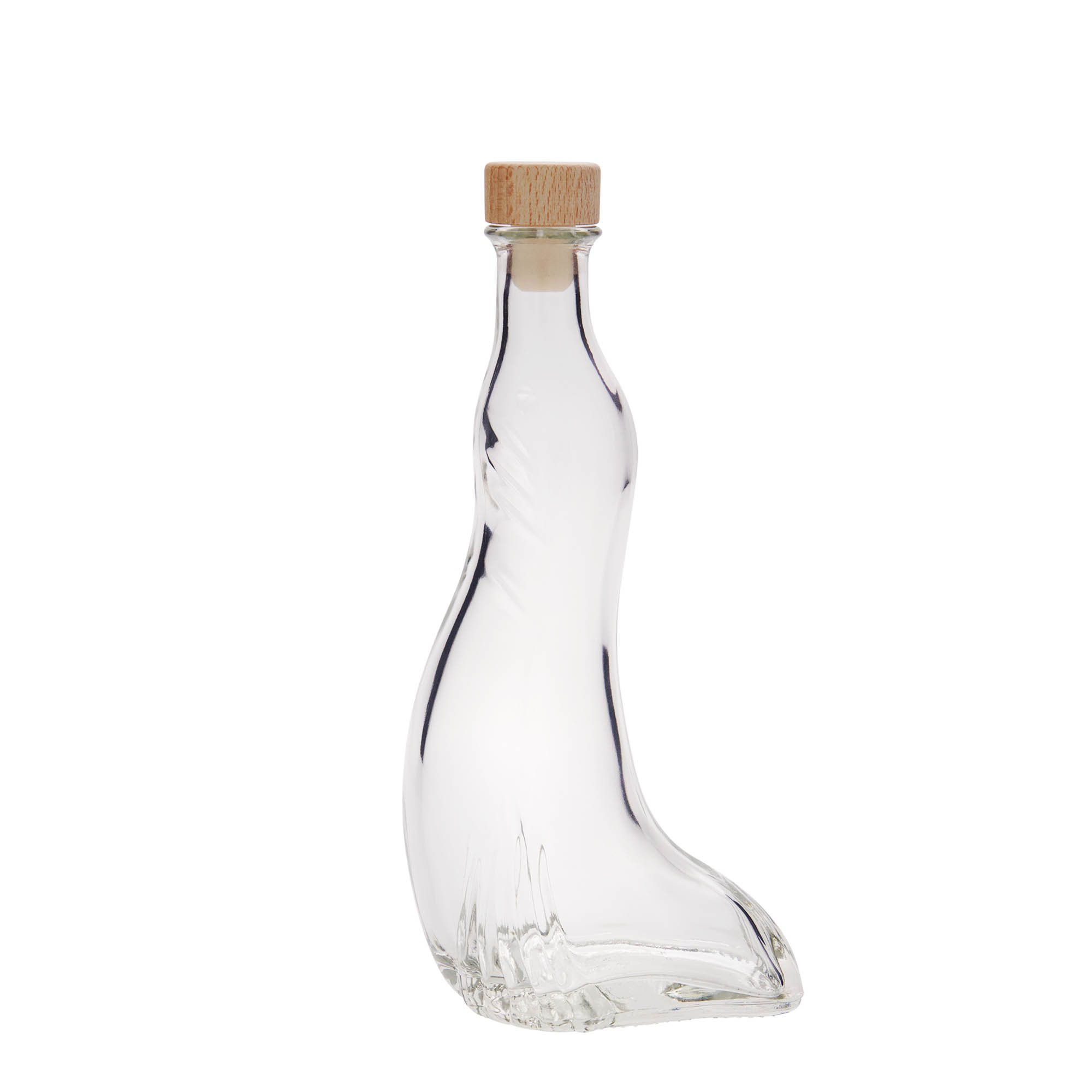 200 ml Glasflasche 'Seehund', Mündung: Kork 200 ml Glasflasche 'Seehund', Mündung: Kork