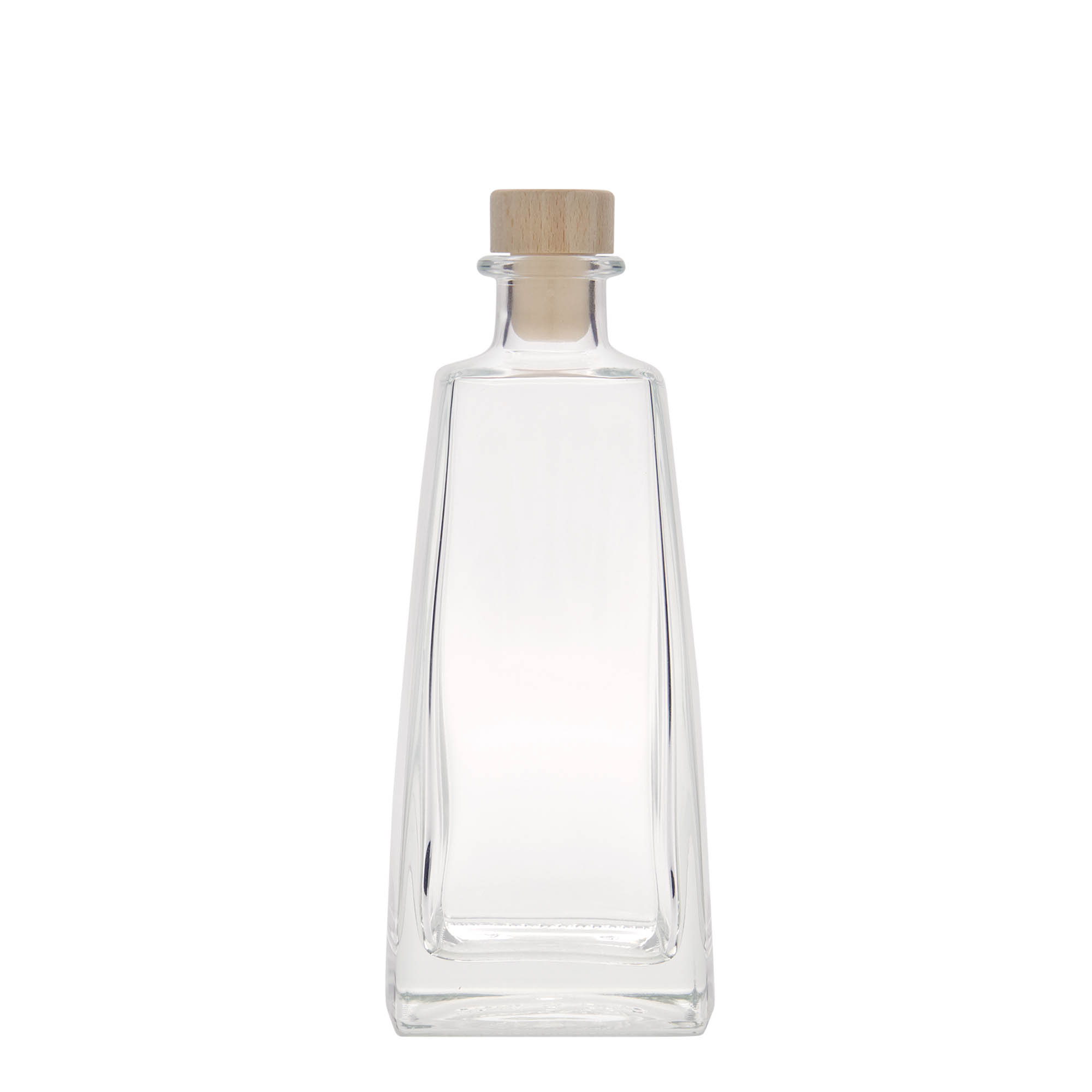 350 ml Glasflasche «Timmy», rechteckig, Mündung: Kork