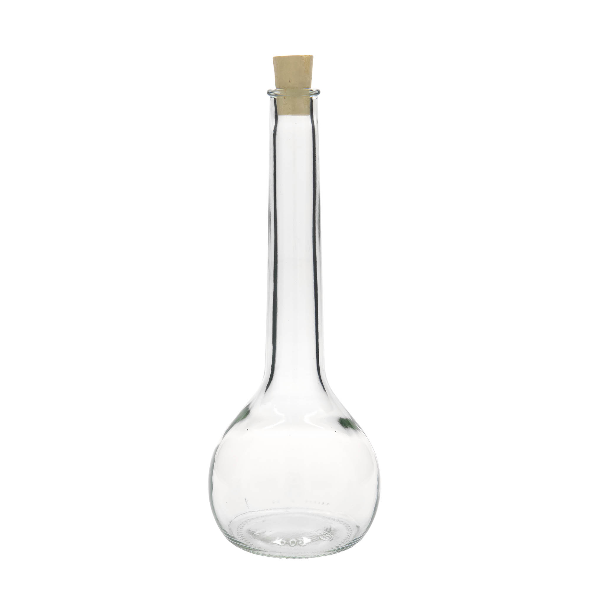 500 ml Glasflasche 'Tulipano', Mündung: Kork 500 ml Glasflasche 'Tulipano', Mündung: Kork