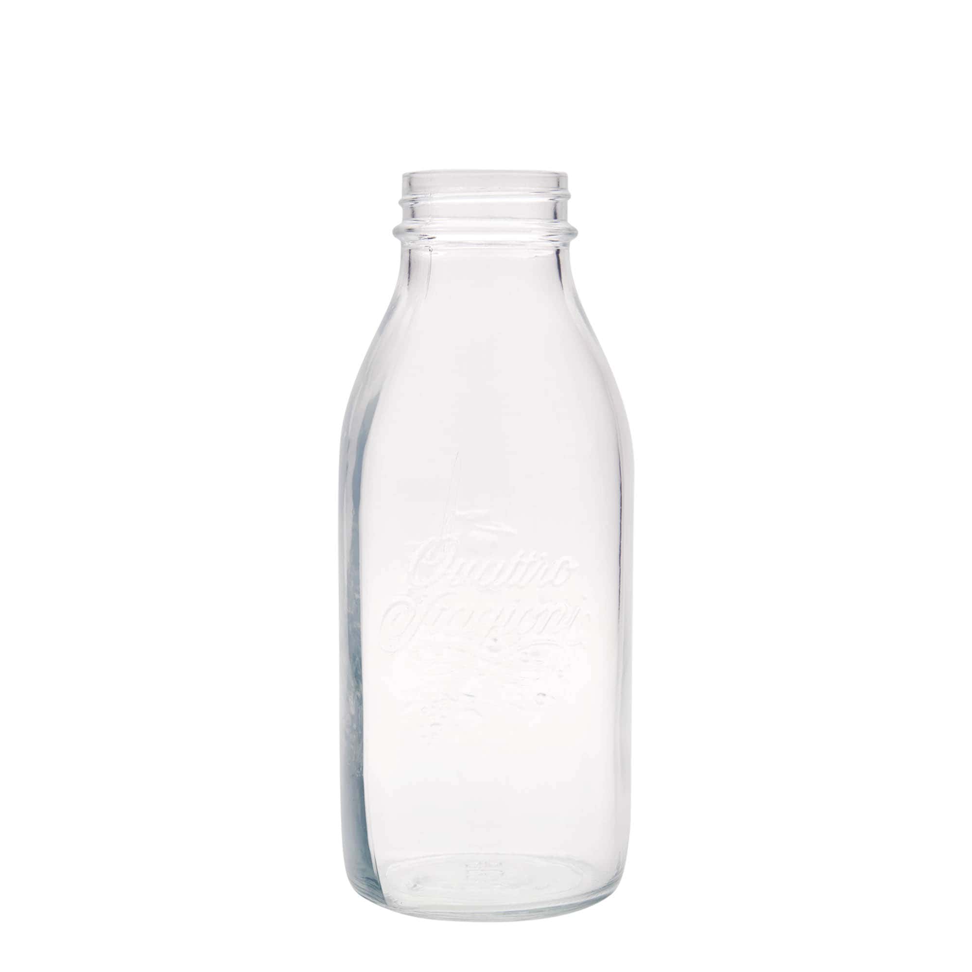 1.000 ml Glasflasche 'Quattro Stagioni', Mündung: Schraubverschluss 1.000 ml Glasflasche 'Quattro Stagioni', Mündung: Schraubverschluss