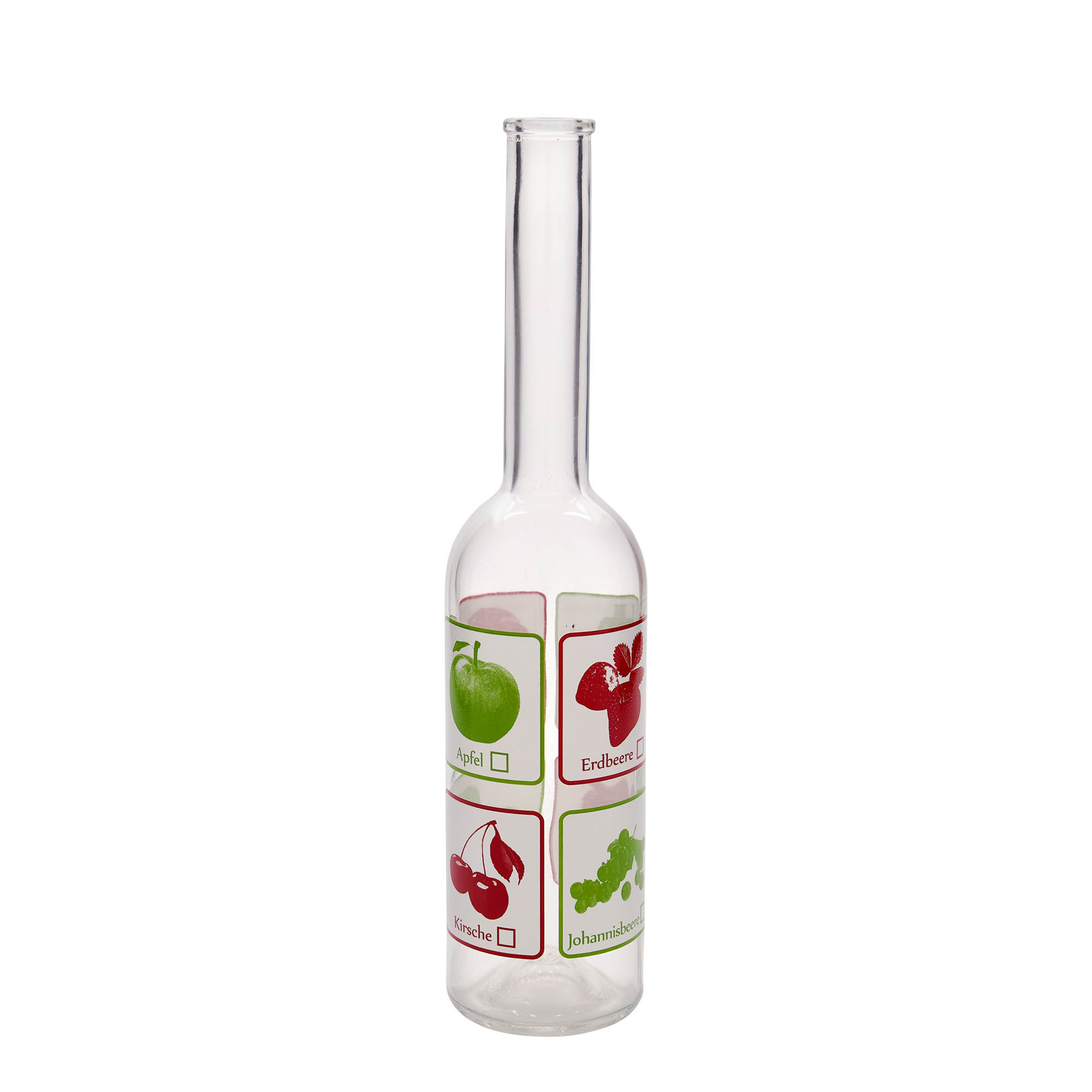 500 ml Glasflasche «Opera», Motiv: Früchte, Mündung: Kork