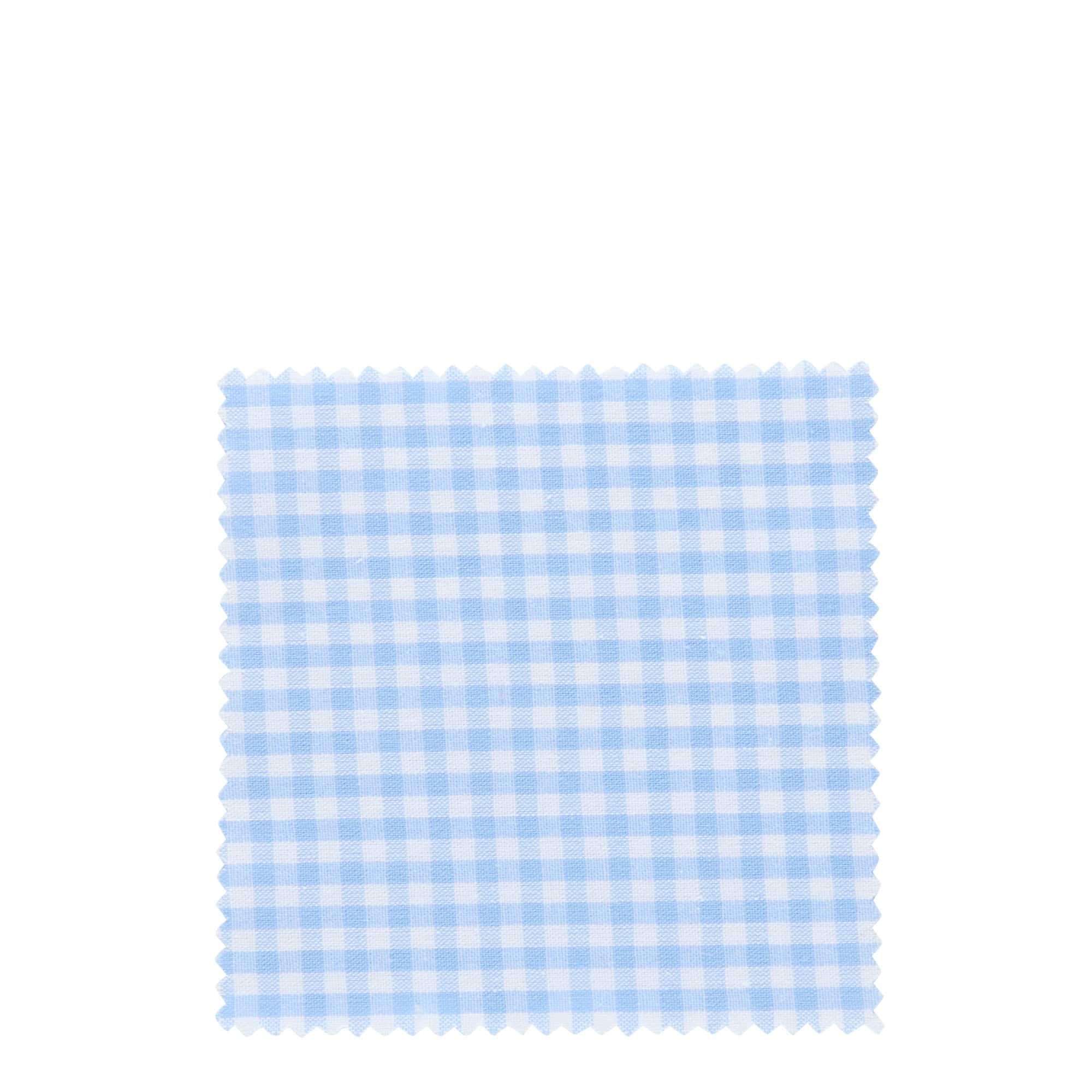 Stoffdeckchen kariert 12x12, quadratisch, Textil, hellblau, Mündung: TO38-TO53