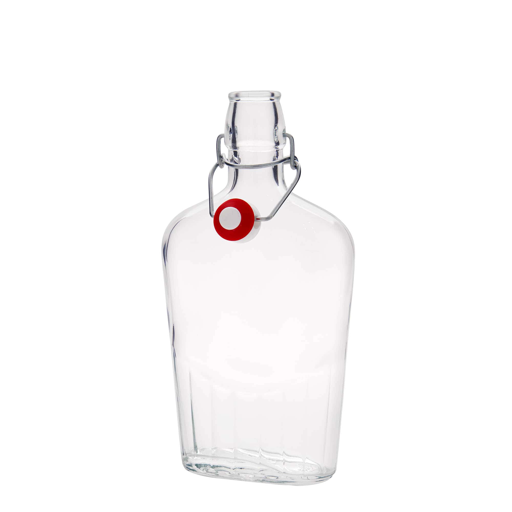 500 ml Glasflasche «Fiaschetta», oval, Mündung: Bügelverschluss