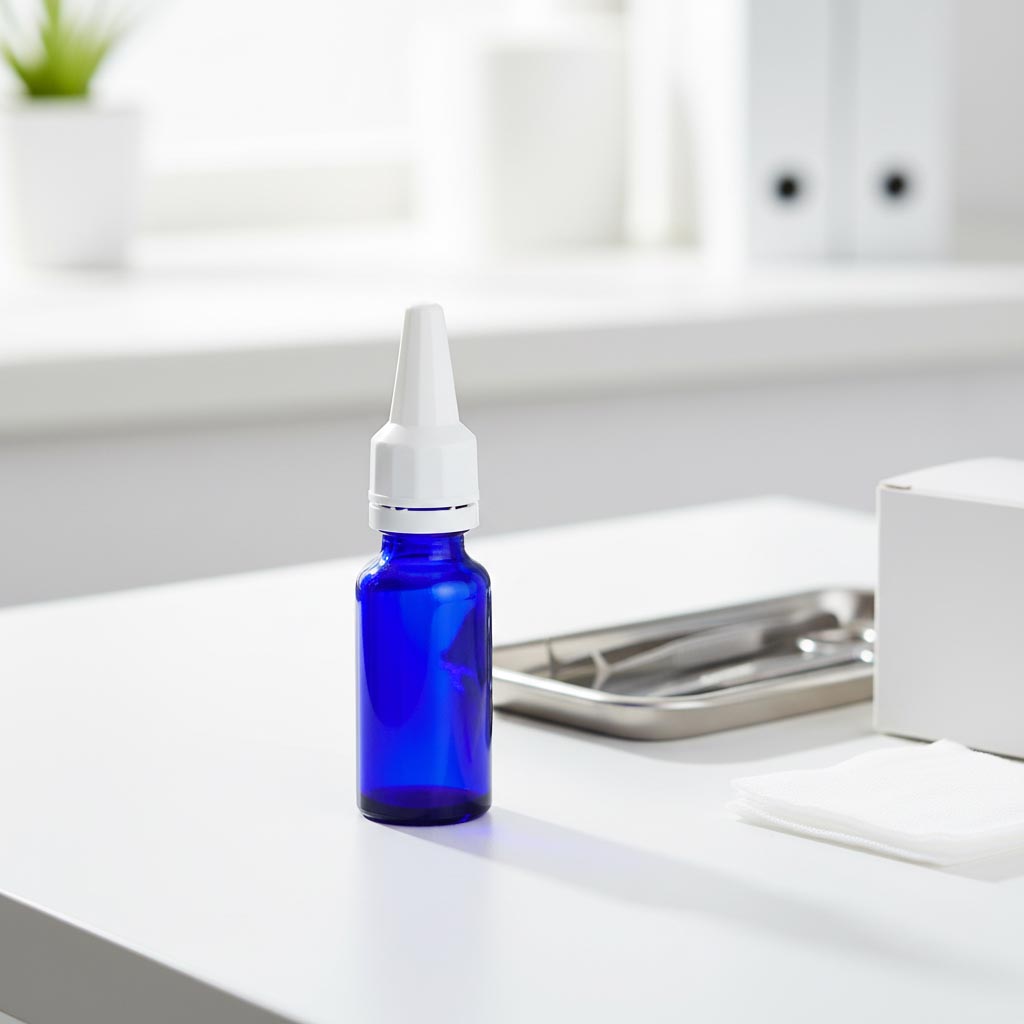 Schraubverschluss mit Applikator, PE-Kunststoff, weiß, für Mündung: DIN 18