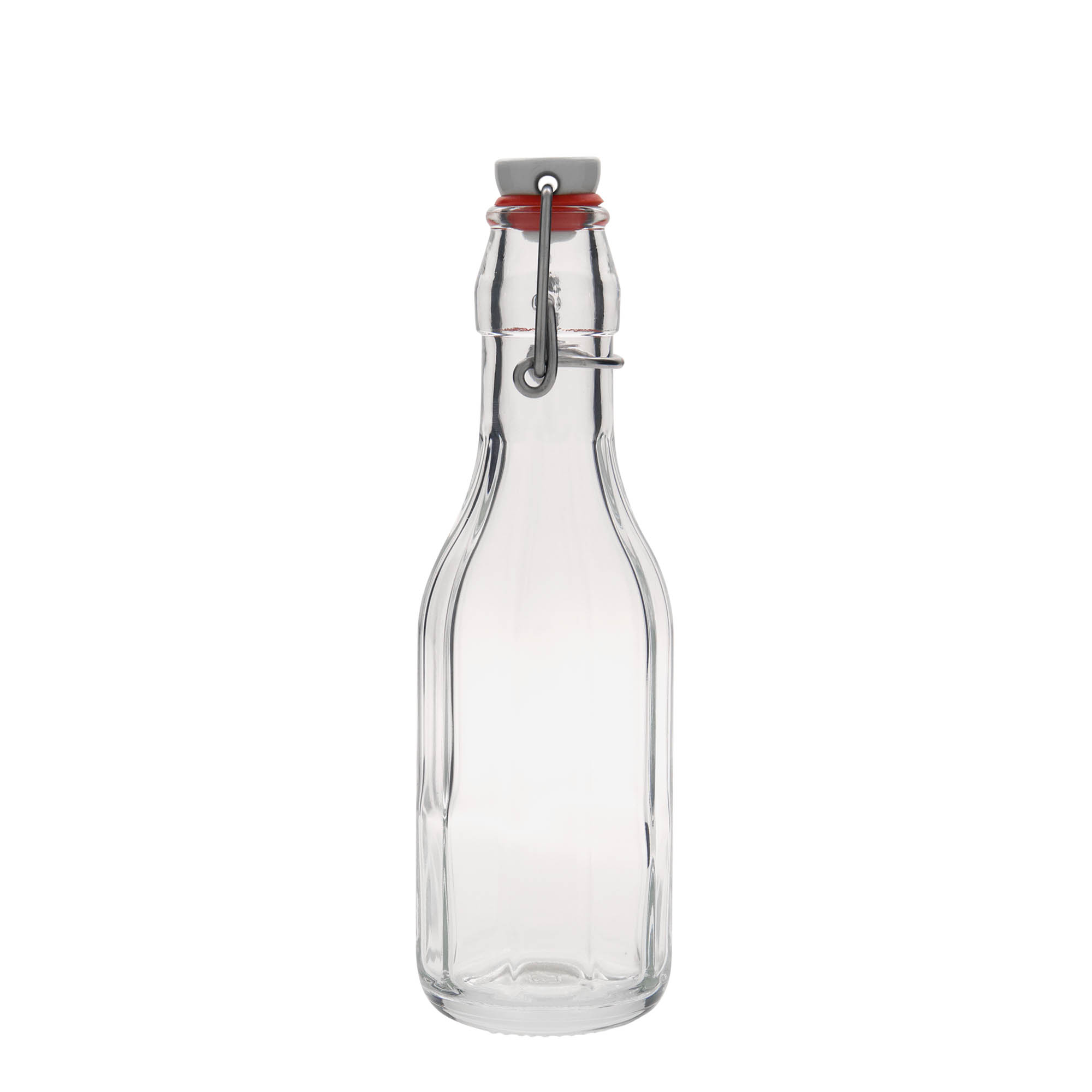 250 ml Glasflasche 'Bravo', zehneckig, Mündung: Bügelverschluss 250 ml Glasflasche 'Bravo', zehneckig, Mündung: Bügelverschluss
