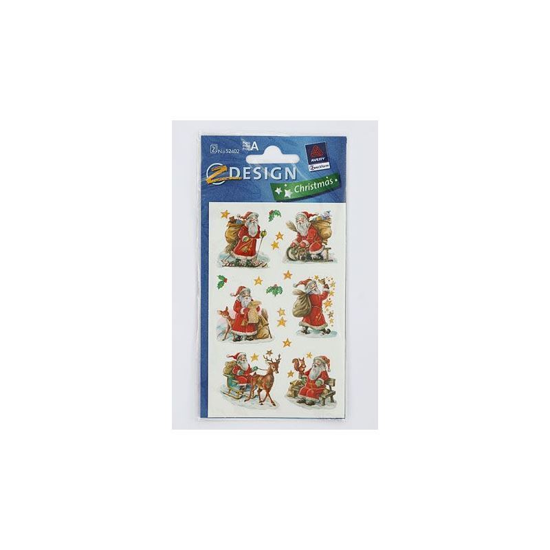 Zweckform Sticker «Weihnachtsmänner», Papier, mehrfarbig